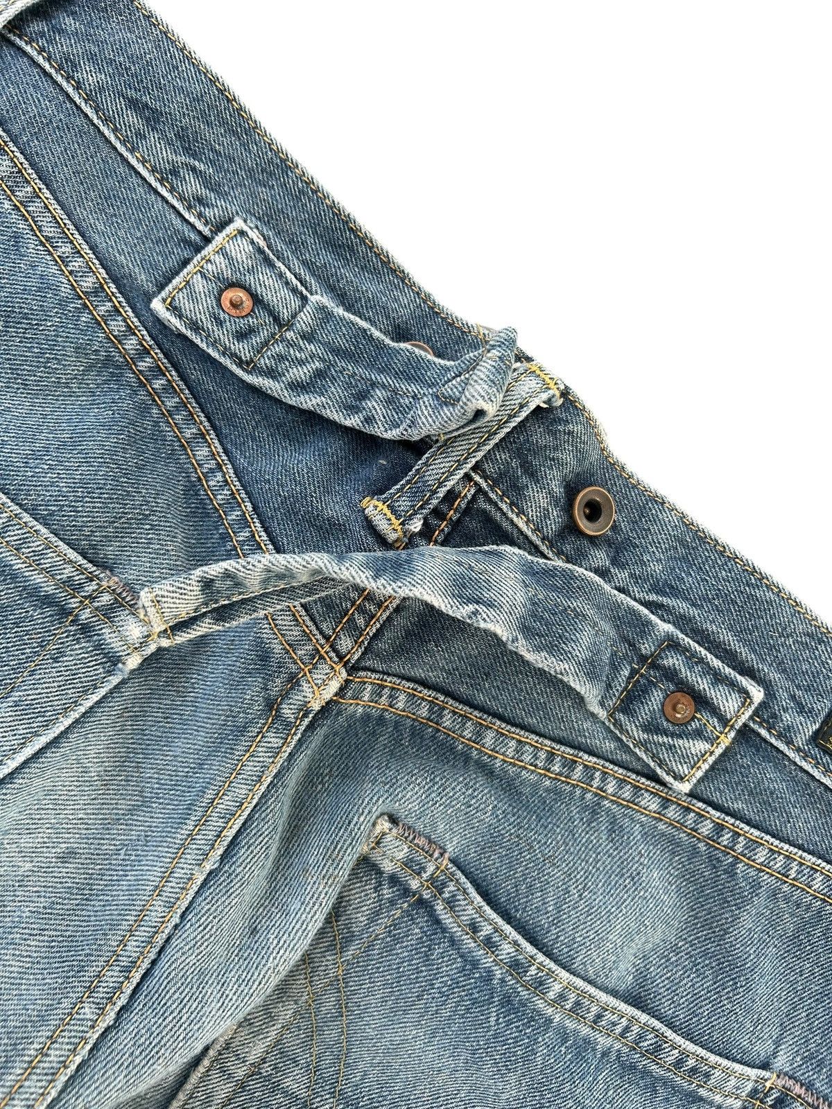 Japanese Brand × Kapital × Vintage Edwin Selvedge Buckle Back Distressed Denim Jeans Size US 29 - 14 Thumbnail