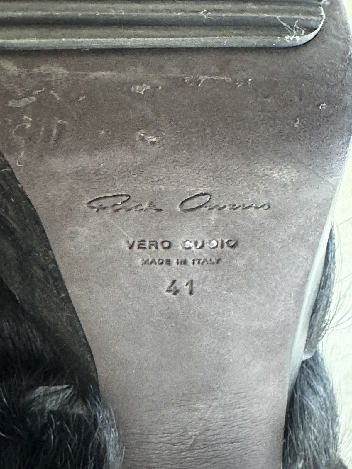 Rick Owens Horsehair Kiss Boots Size US 11 / IT 41 - 5 Thumbnail