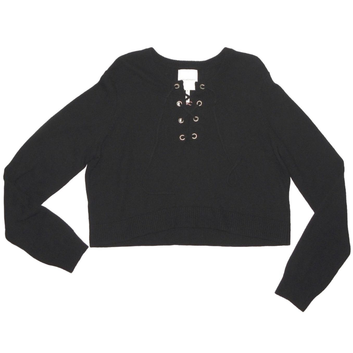 Other NEW Avec les Filles Black Crop Alpaca Blend Sweater XL Size XL / US 12-14 / IT 48-50 - 1 Thumbnail