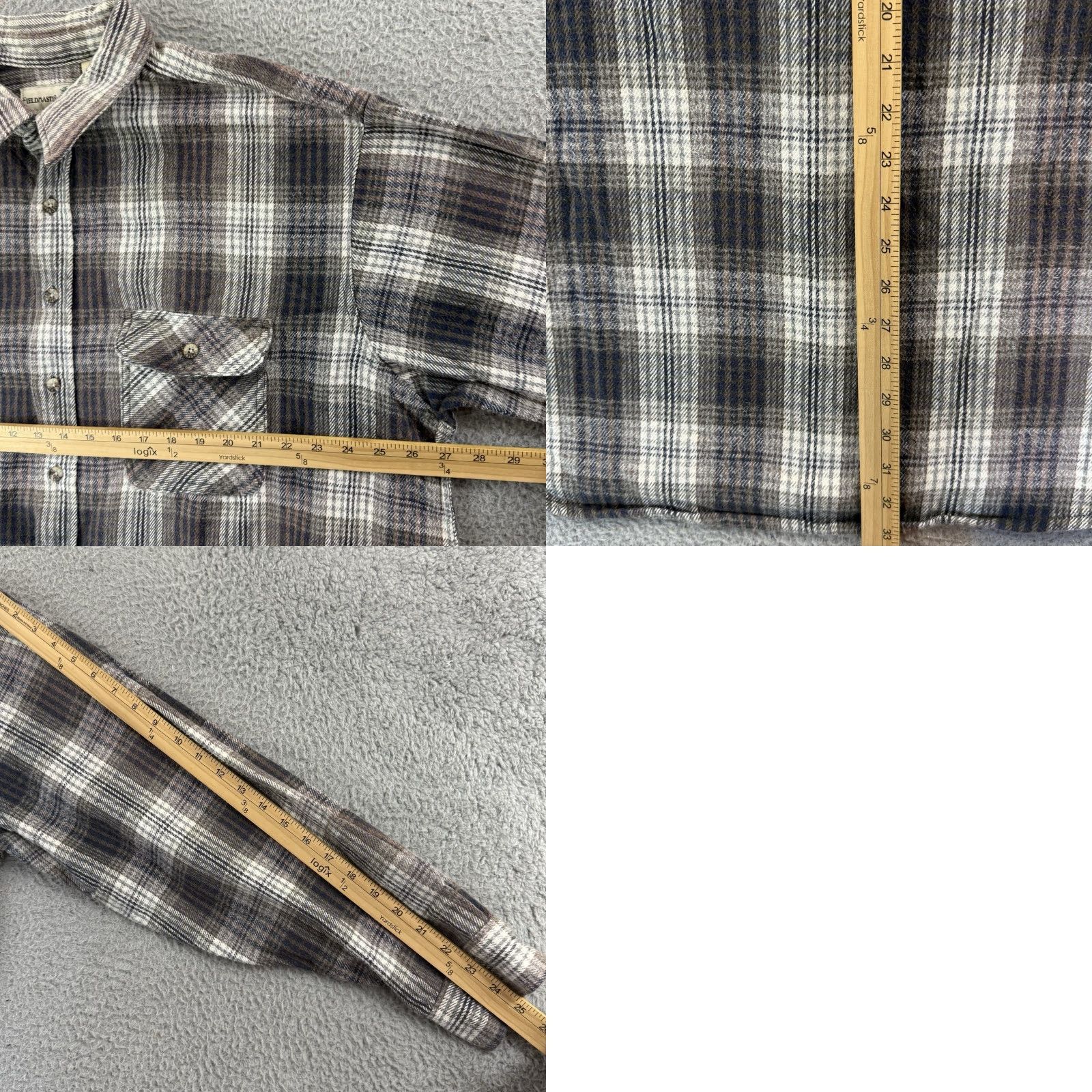Vintage VINTAGE Fieldmaster Shirt Mens 2XL Tall Plaid Flannel Long Sleeve Button Up USA Size US XXL / EU 58 / 5 - 8 Thumbnail