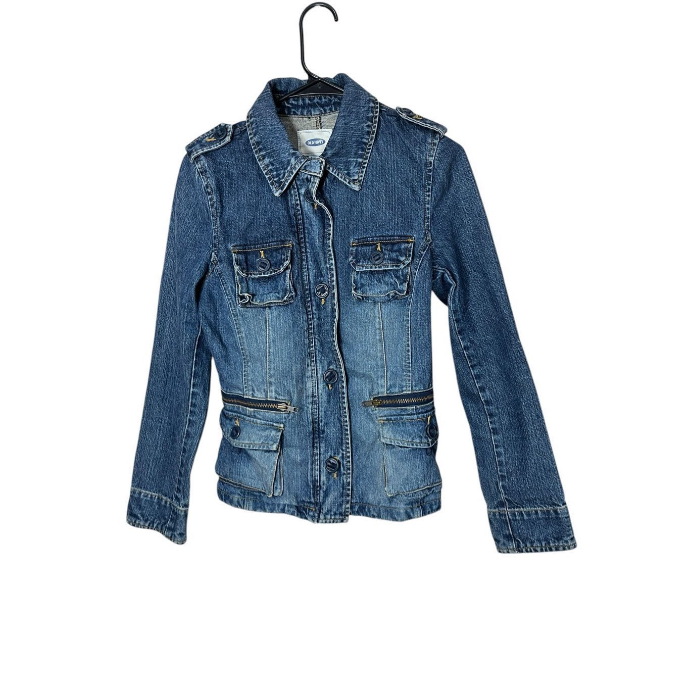 Old Navy Vintage Old Navy Women's Y2K 100% Cotton Denim Jean Jacket S Size S / US 4 / IT 40 - 1 Thumbnail