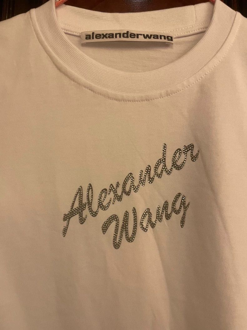 Alexander Wang Alexander Wang White Cotton T-Shirt- Size S / US 4 / IT 40 - 2 Thumbnail