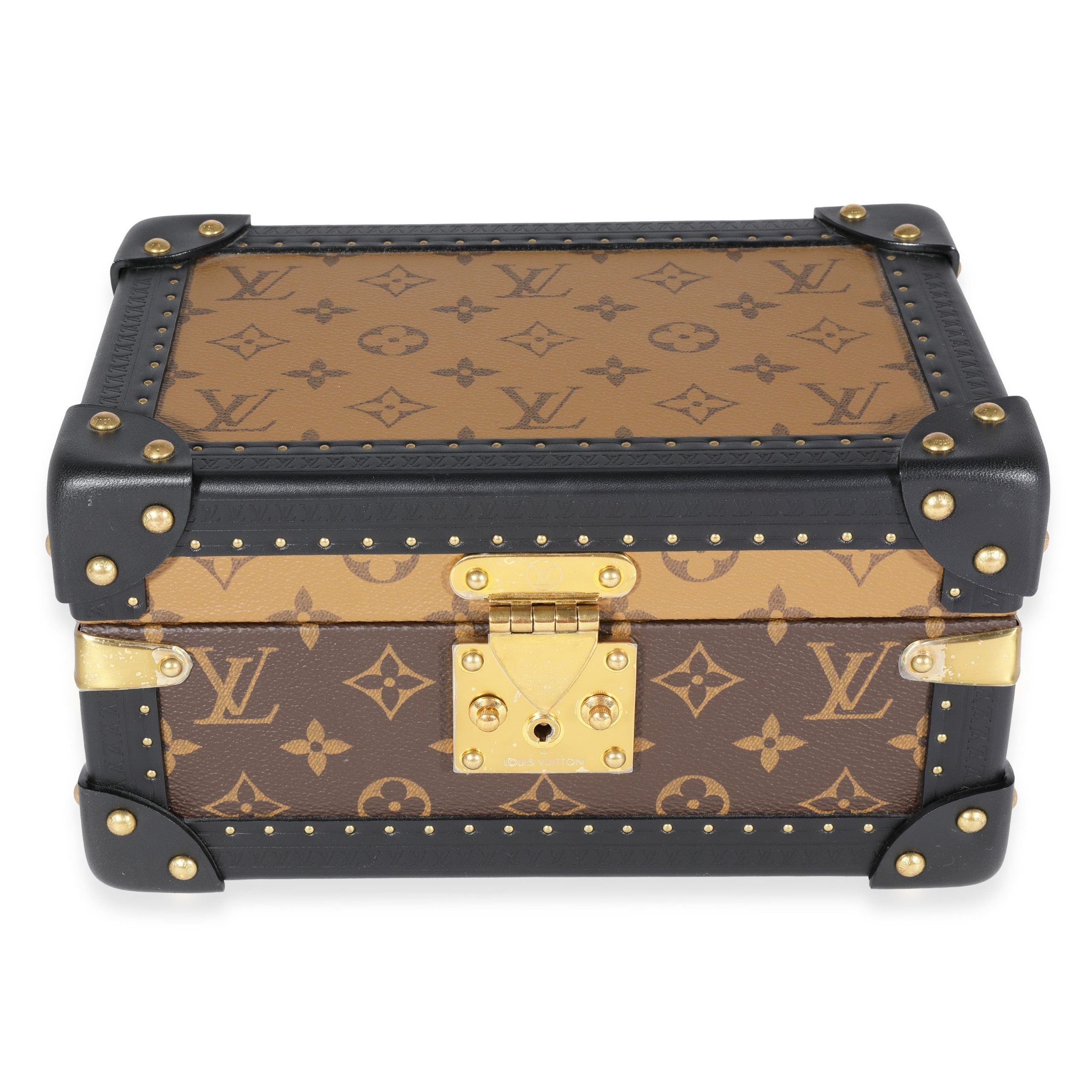 image of Louis Vuitton Monogram Reverse Canvas Coffret Tresor 24 in Brown, Women's