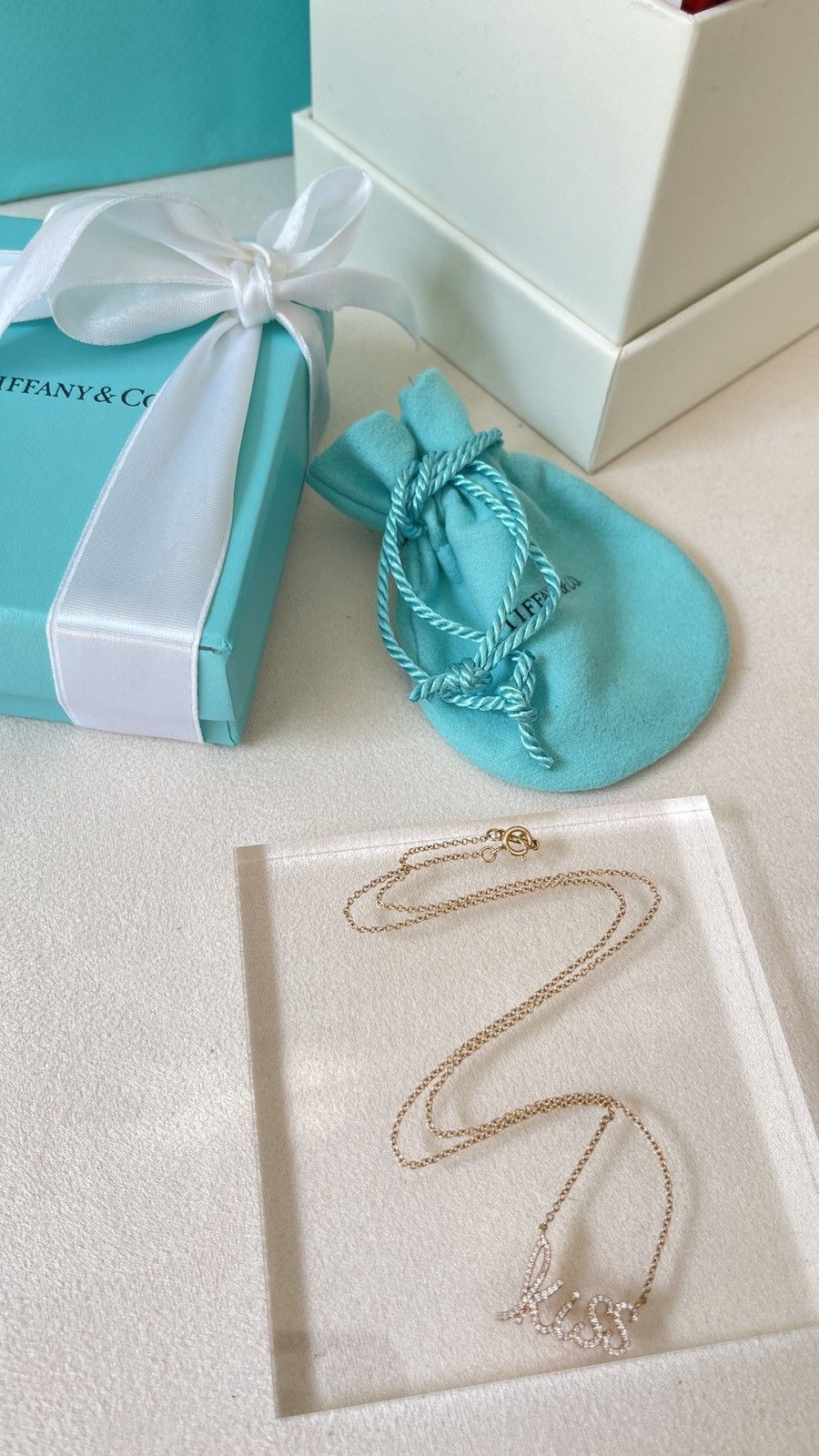Tiffany & Co. Tiffany & Co. Graffiti Kiss Pendant RG Dia 16” NEW $4,400 Size ONE SIZE - 11 Thumbnail