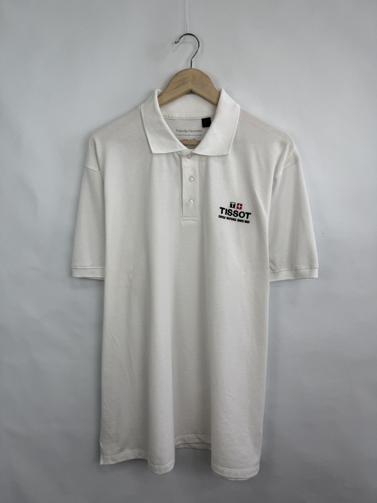 Tissot 🇨🇭Y2K Tissot Swiss Watches Since 1853 Polo T-Shirt Rare Retro Size US XXL / EU 58 / 5 - 3 Thumbnail