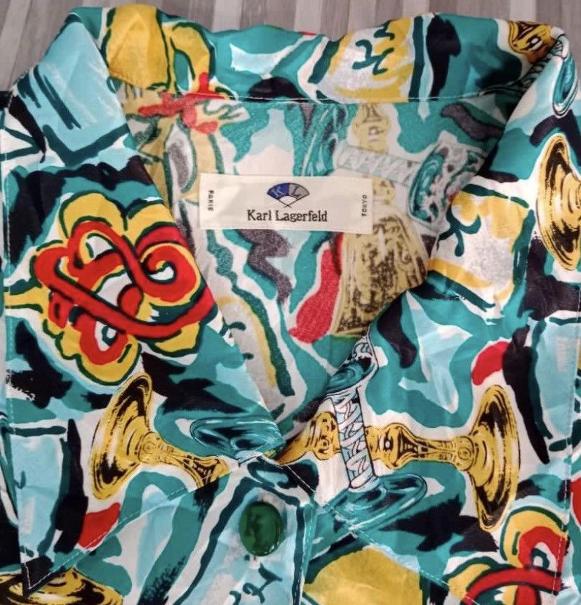 Karl Lagerfeld Karl Lagerfeld Button Up Blouse OVP 90s Size L / US 10 / IT 46 - 7 Thumbnail