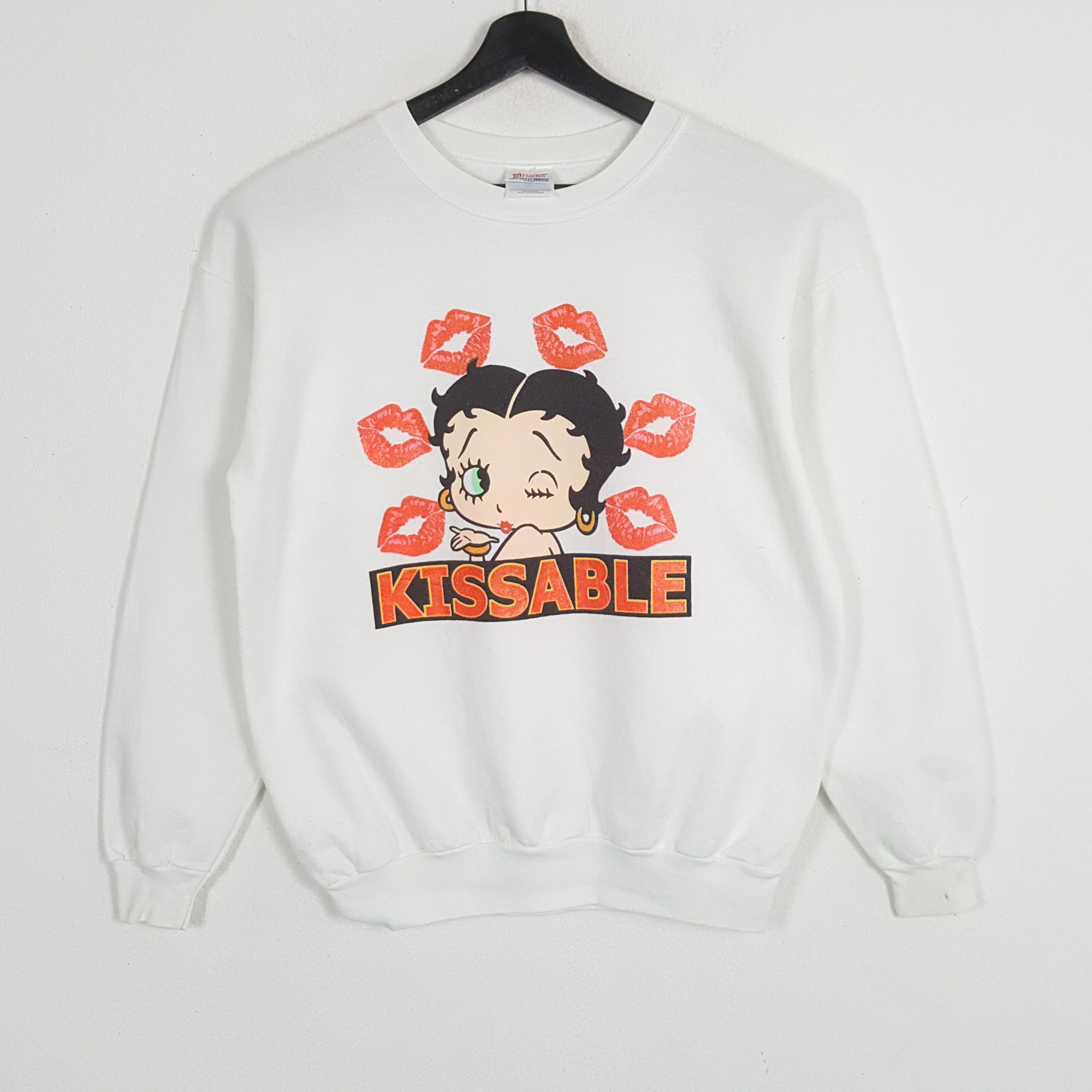 Cartoon Network × Vintage BETTY BOOP KISSABLE Cartoon Vintage Sweatshirt Size US M / EU 48-50 / 2 - 1 Thumbnail
