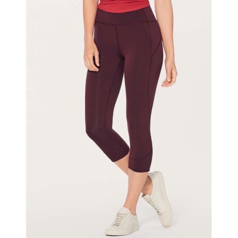 Lululemon Lululemon In Movement Crop *Everlux 19" Size 10Garnet Size 32" / US 10 / IT 46 - 1 Thumbnail
