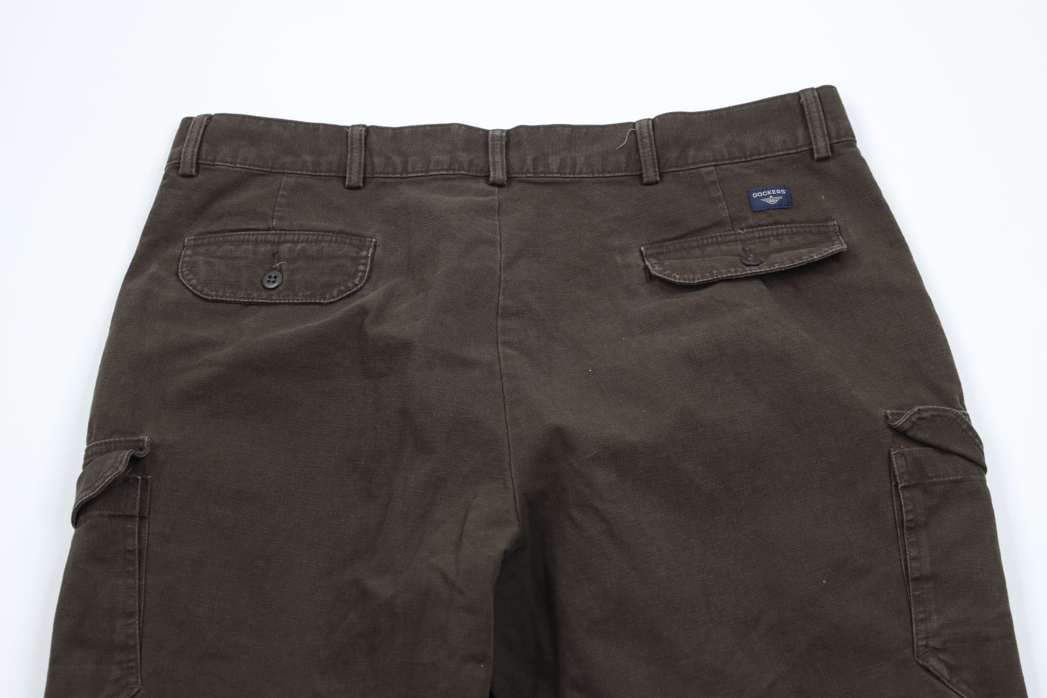 Dockers × Vintage Vintage Y2K Dockers Streetwear Wide Leg Canvas Cargo Pants Size US 40 / EU 56 - 11 Thumbnail