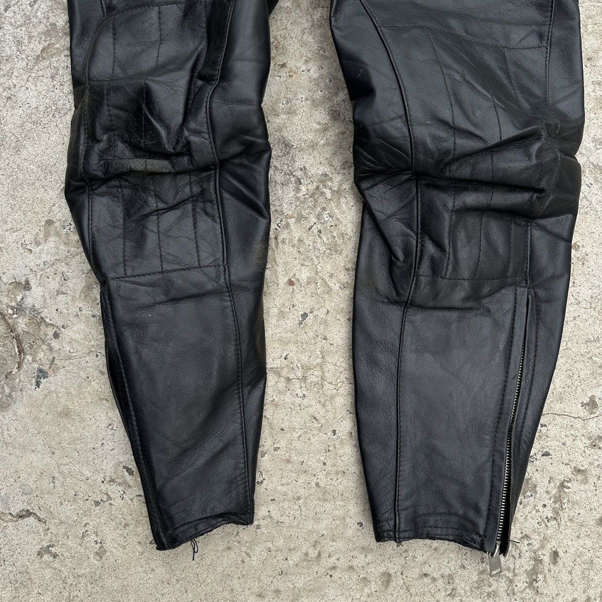 Vintage Vintage Moto Leather Pants Overalls Size 48 Y2K 00s Size US 32 / EU 48 - 3 Thumbnail
