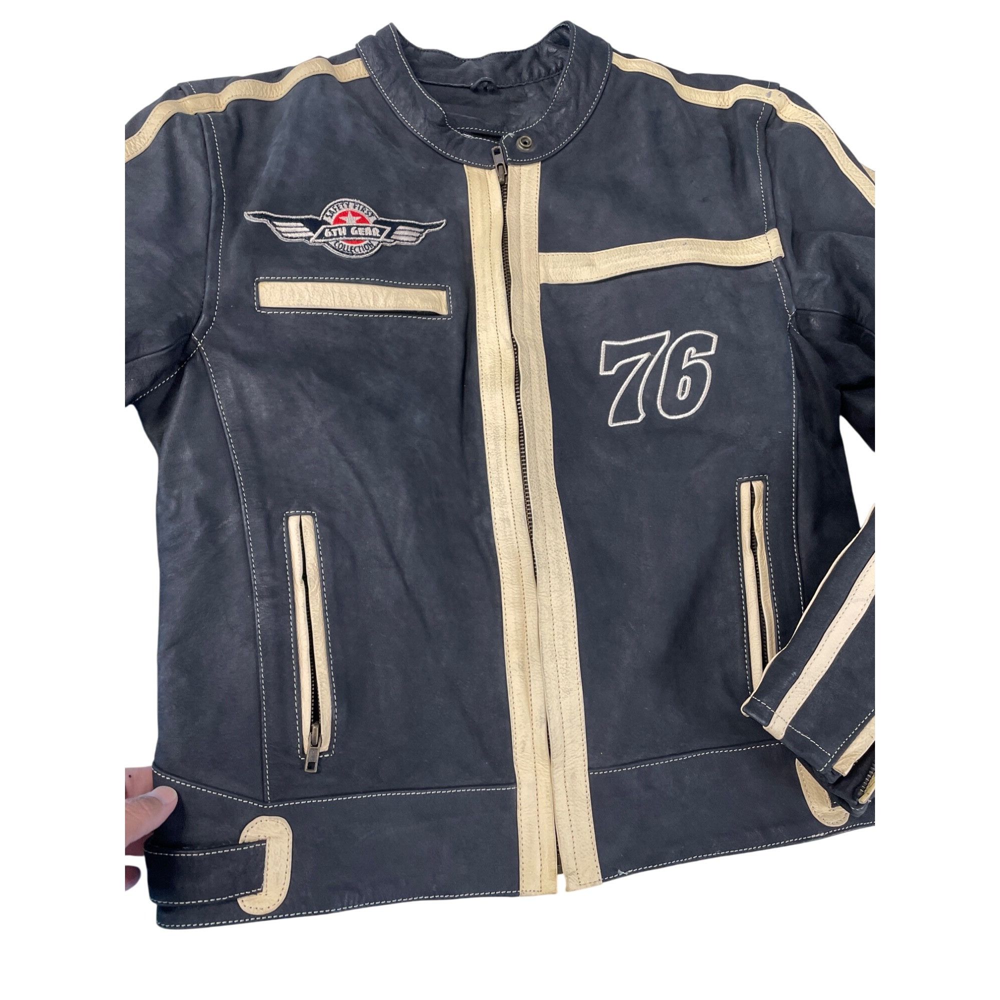Other 6th Gear Speedicec womans Black Beige Leather Motorcycle Jac Size M / US 6-8 / IT 42-44 - 2 Thumbnail