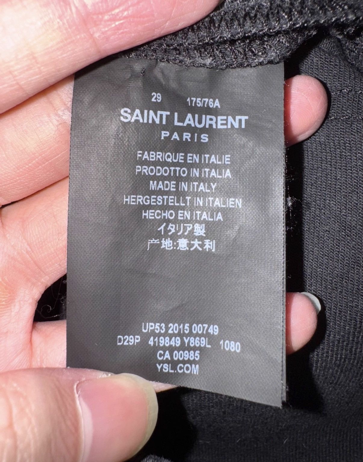 Saint Laurent Paris SLP) 16SS Runway Distressed Frayed Hem Denim Jeans Size US 29 - 7 Thumbnail