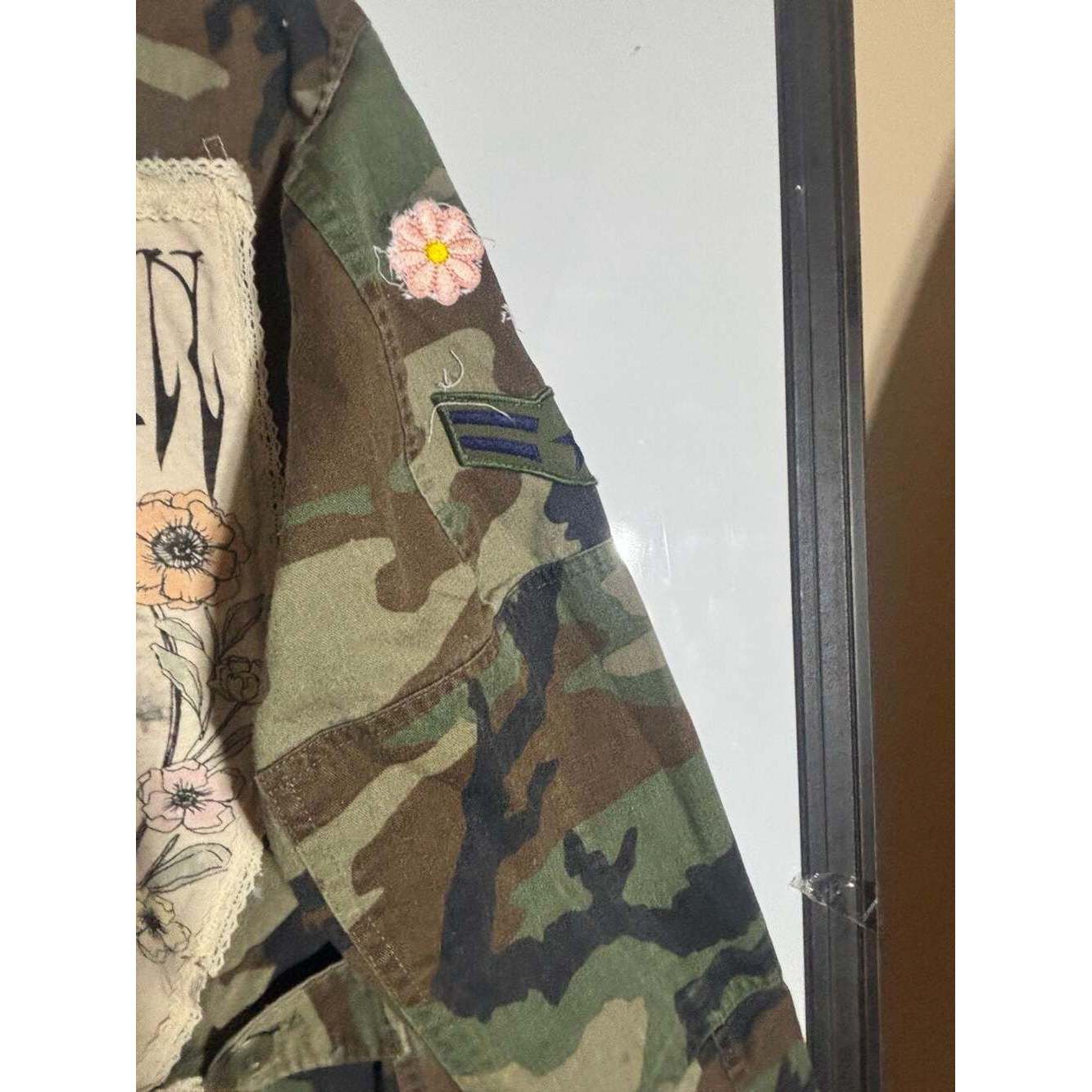 Other Reworked Janice Joplin tapestry Army Jacket – Size M / US 6-8 / IT 42-44 - 8 Thumbnail