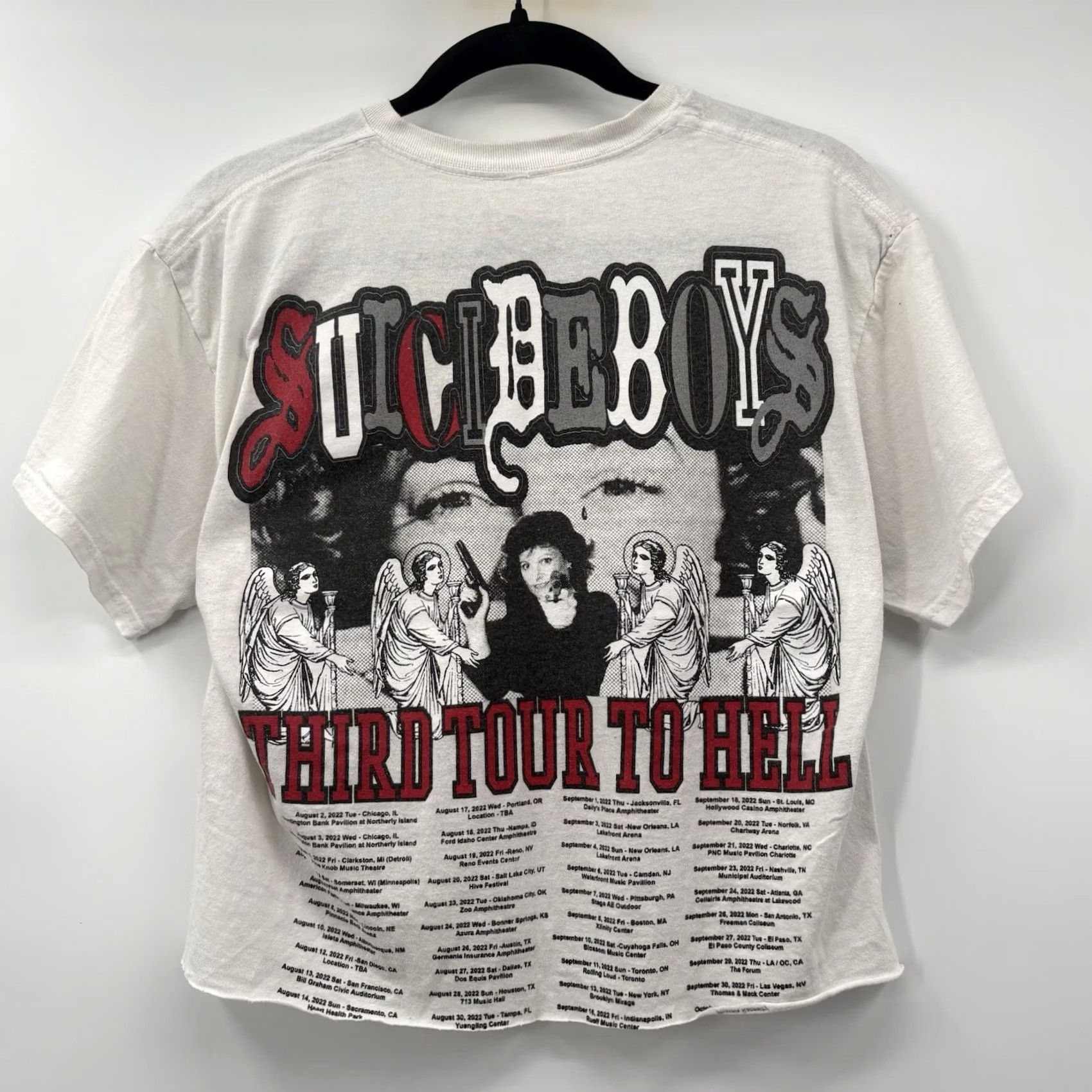 Vintage Suicide Boys Shirt Adult Medium White Band Music Grey Day Casket Third Tour To Hell Mens, Men's — image 3 of 6