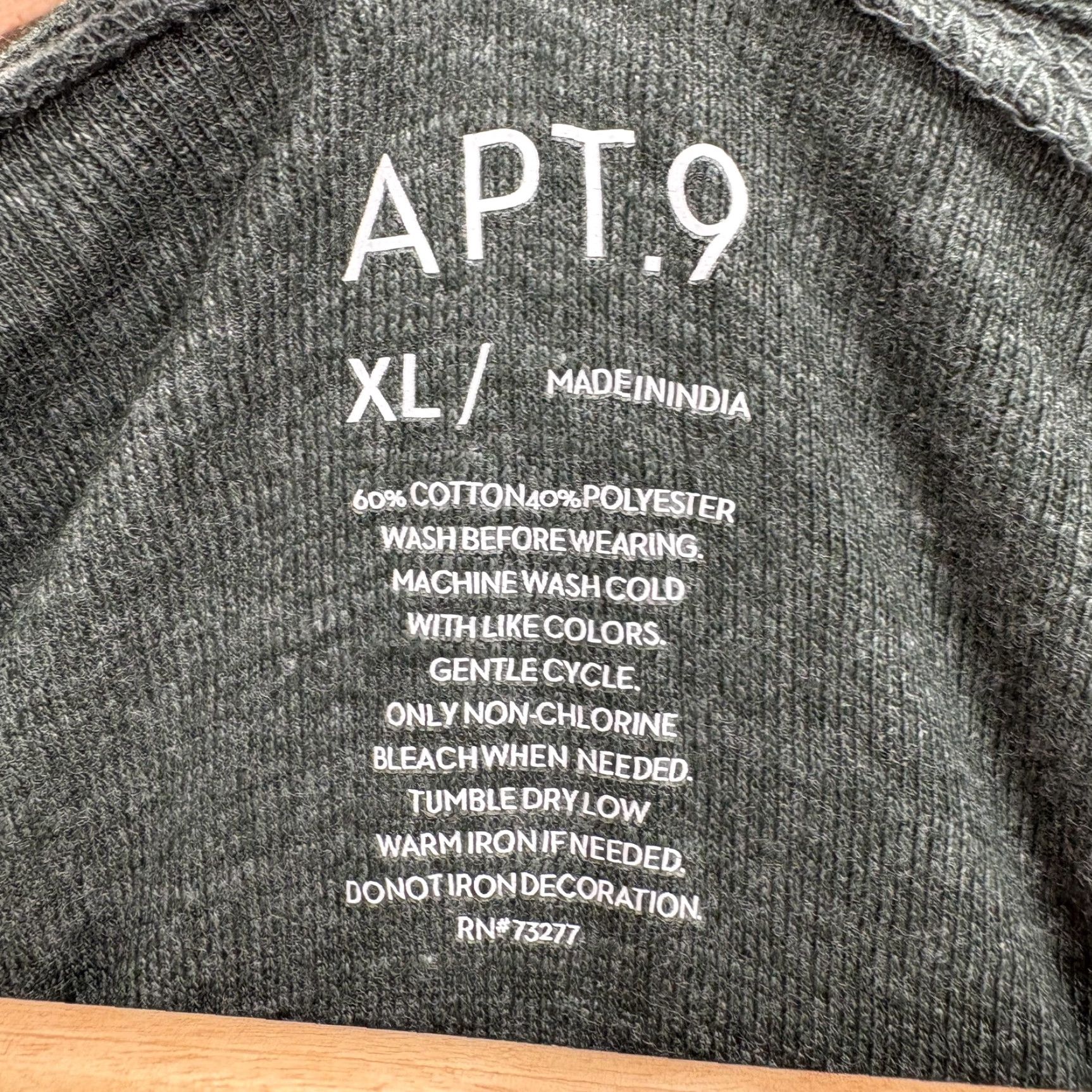 Apt. 9 APT.9 Henley Shirt Mens XL Green Long Sleeve Lightweight Tagless Slub Top Casual Size US XL / EU 56 / 4 - 4 Thumbnail