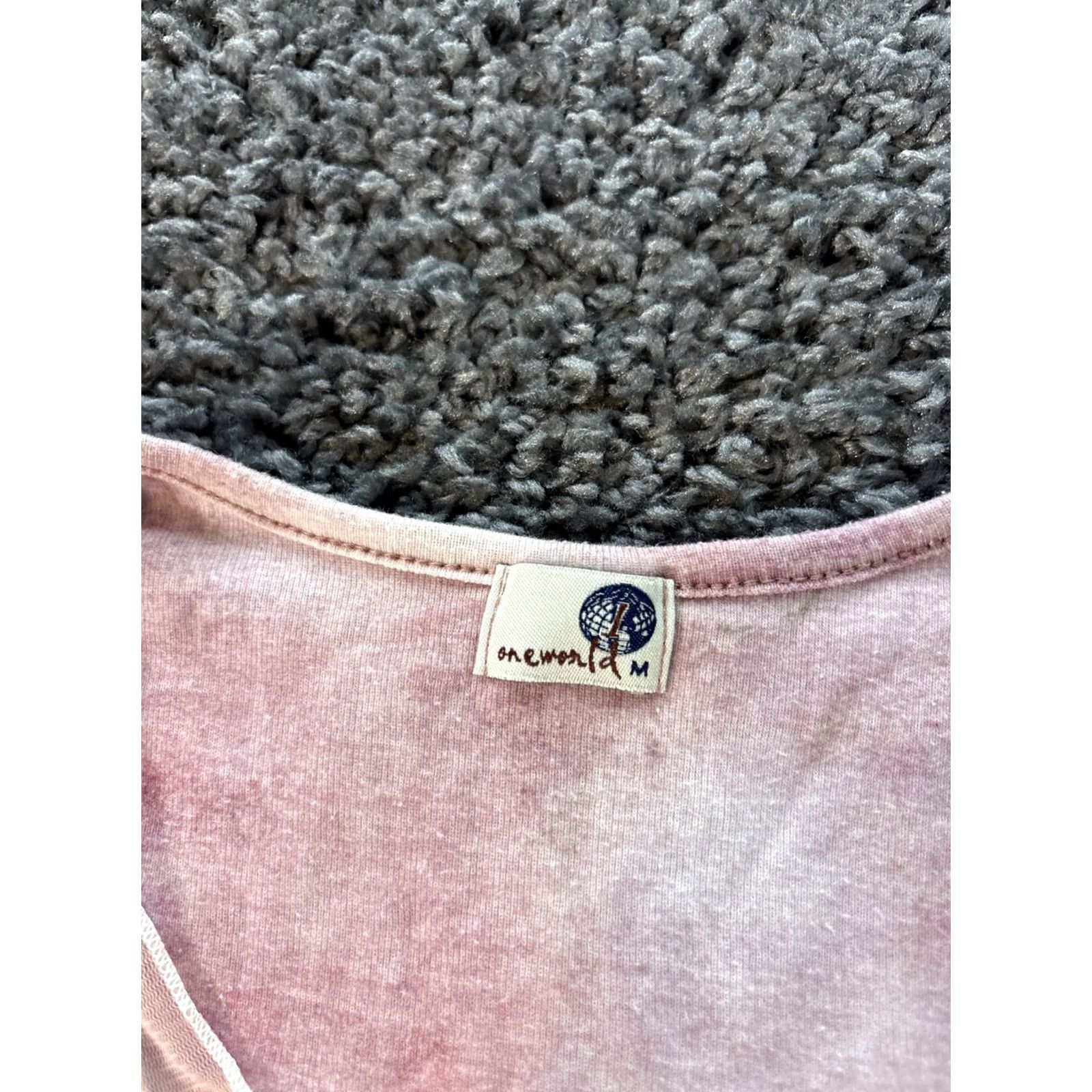 Gloverall VINTAGE Oneworld Blouse Top 3/4 Sleeve Womens Medium Pink Rhinestone Wings Y2K V-Neck Women Mens? Size M / US 6-8 / IT 42-44 - 4 Thumbnail