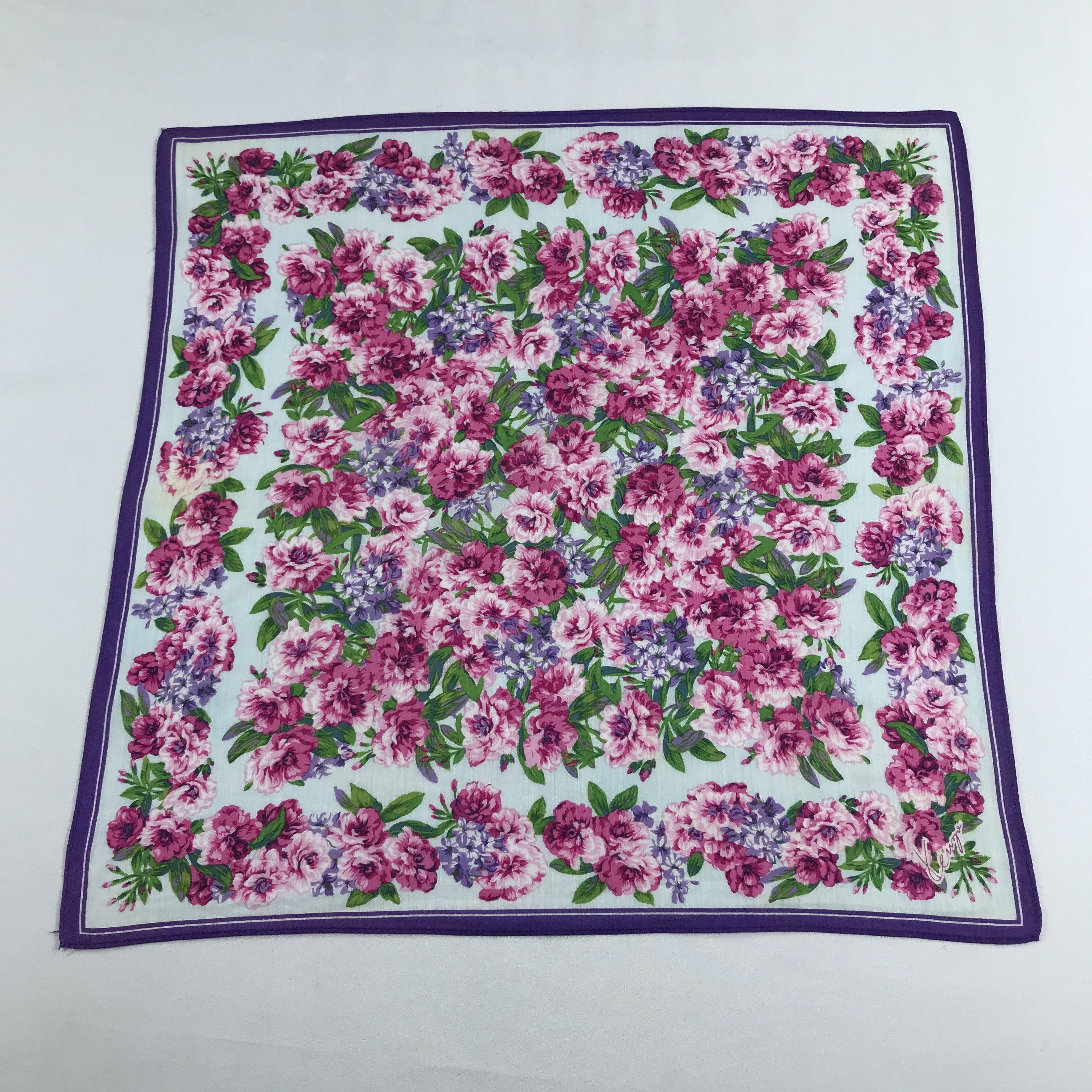 Kenzo Kenzo Floral Handkerchief Neckerchief Bandana H1072 Size ONE SIZE - 2 Thumbnail