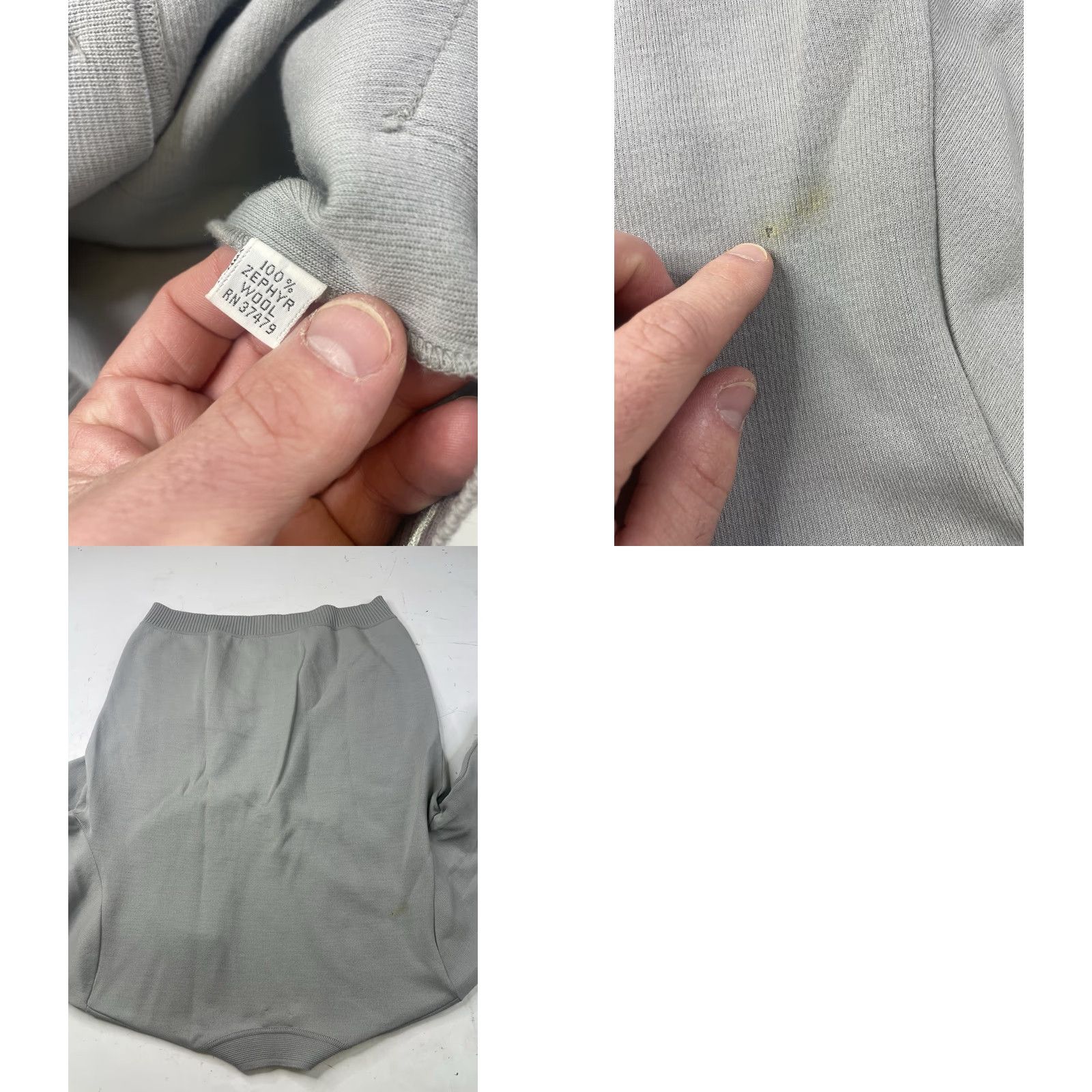 Neiman Marcus VINTAGE Neiman Marcus Cardigan Sweater Men Wool Knit Large Gray 80s Button Long Sleeve Wool Cardigan Regular Fall Winter Mens Size US L / EU 52-54 / 3 - 8 Thumbnail