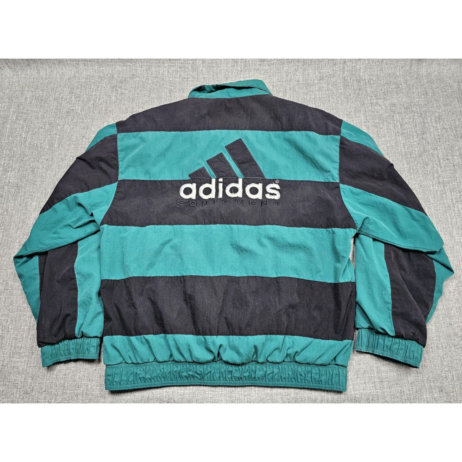 Adidas VINTAGE Adidas Windbreaker Jacket Mens Small Soccer Green Black Stripe 90s Size US S / EU 44-46 / 1 - 2 Thumbnail