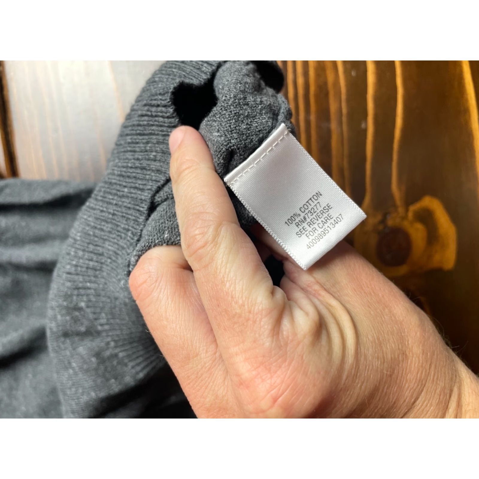 Vintage SONOMA Life+Style Sweater Women’s Size Medium Gray Knit V-neck Ribbed Cuff/Hem Pullover Size M / US 6-8 / IT 42-44 - 6 Thumbnail