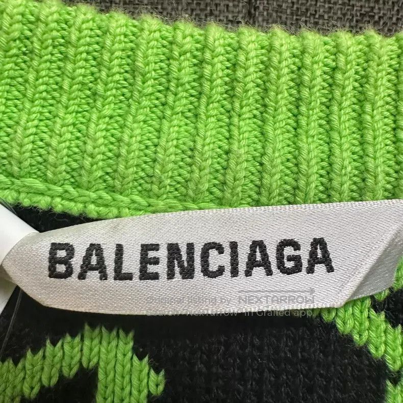 Balenciaga Balenciaga Logo Jacquard Sweater Size US L / EU 52-54 / 3 - 3 Thumbnail