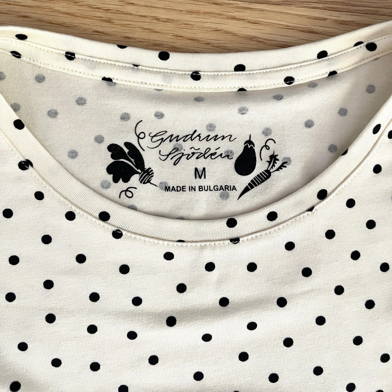 Other GUDRUN SJODEN Ivory Dotted 3/4 Sleeve Organic Shirt Size M Size M / US 6-8 / IT 42-44 - 3 Thumbnail