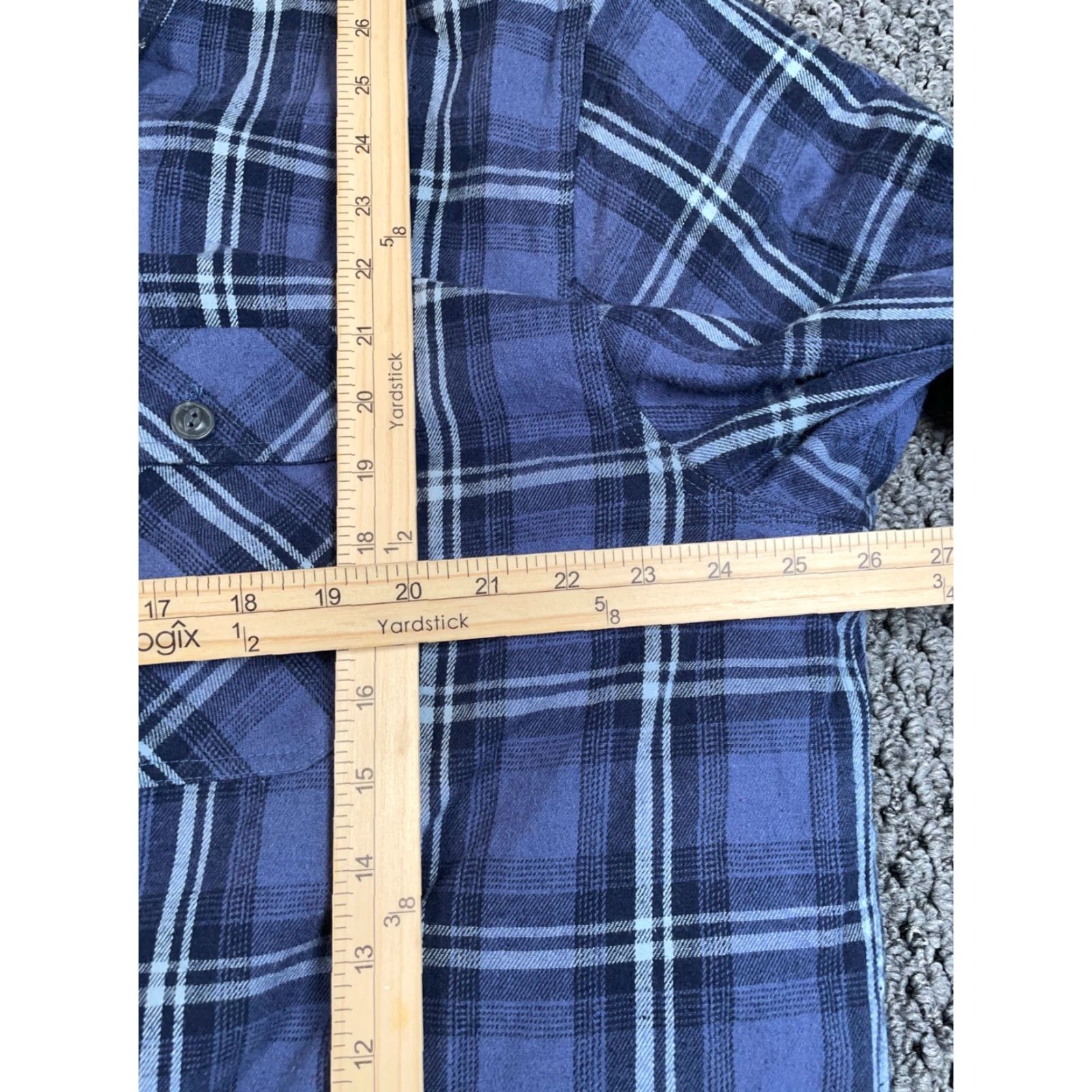 Vintage Workwear Fleece Lined Flannel Jacket Adult 2XL Blue Plaid Heavyweight Size US XXL / EU 58 / 5 - 6 Thumbnail