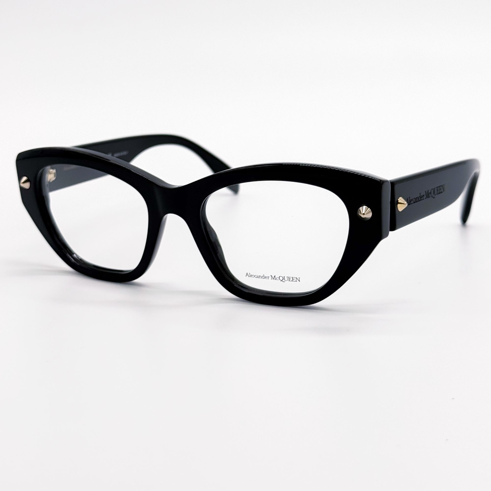 Alexander McQueen NEW ALEXANDER MCQUEEN EYEGLASSES AM0410O 001 CAT EYE BLACK W Size ONE SIZE - 2 Thumbnail