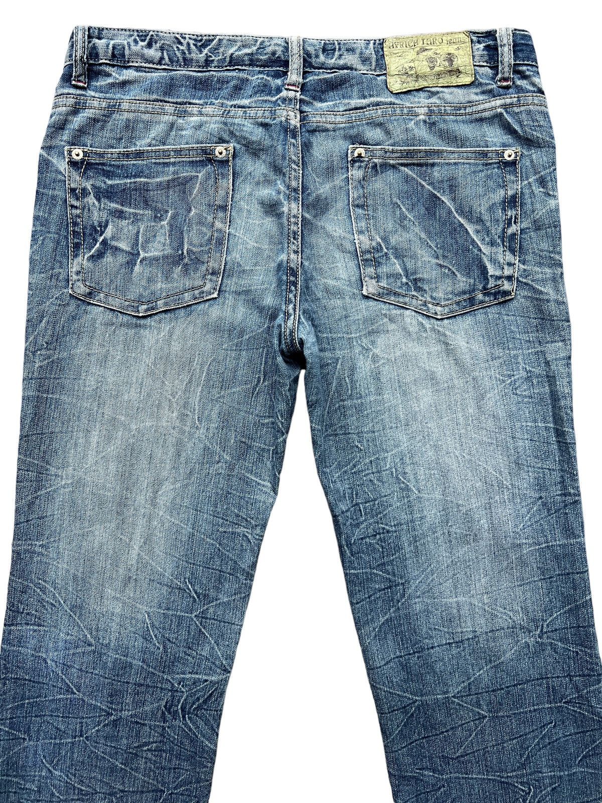 Japanese Brand Aft Distressed Faded Flare Jeans 34x31.5