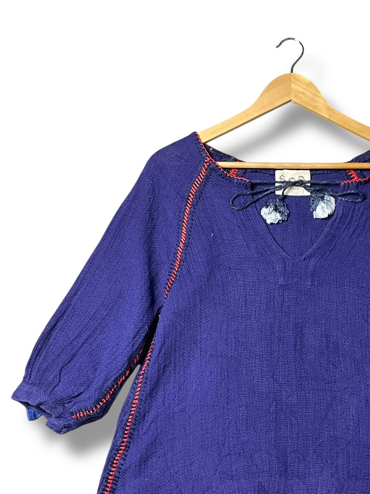Designer × Vintage New York Brand Women’s Embroided Blouse (44) Size M / US 6-8 / IT 42-44 - 2 Thumbnail