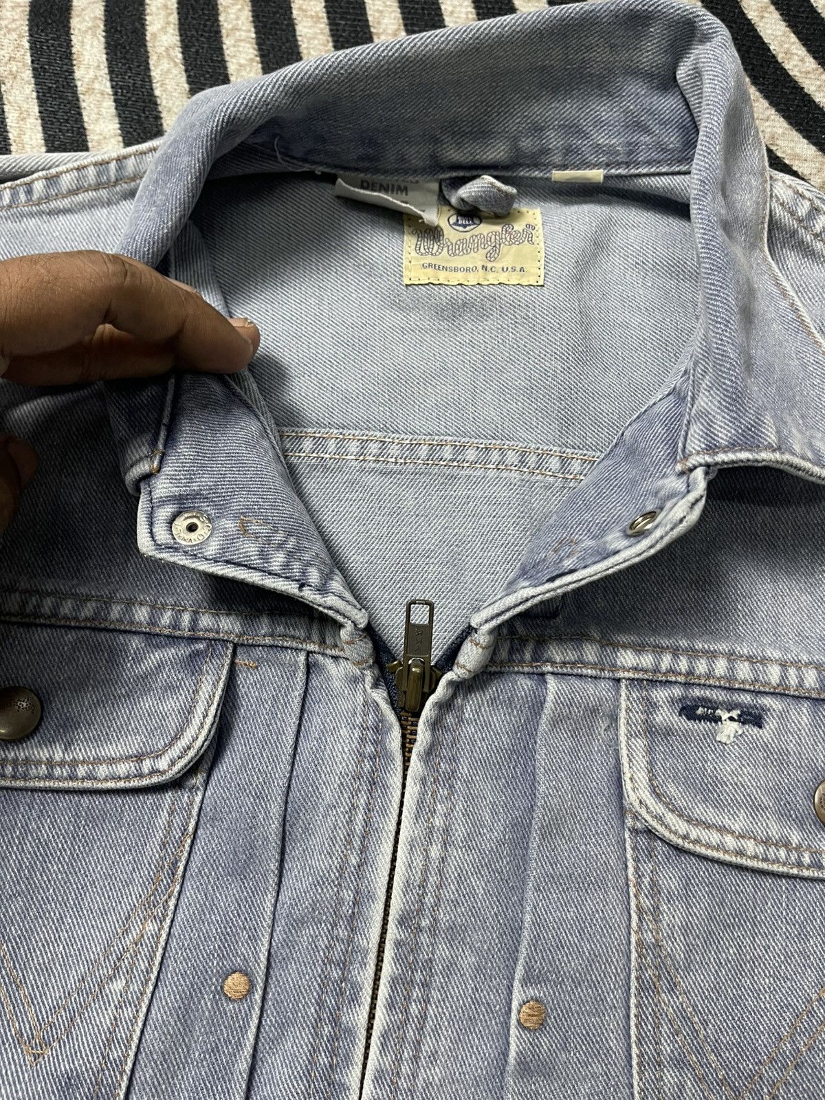 Wrangler 90s WRANGLER BLUE BELL WESTERN DENIM ZIPPER JACKET Size L / US 10 / IT 46 - 11 Thumbnail