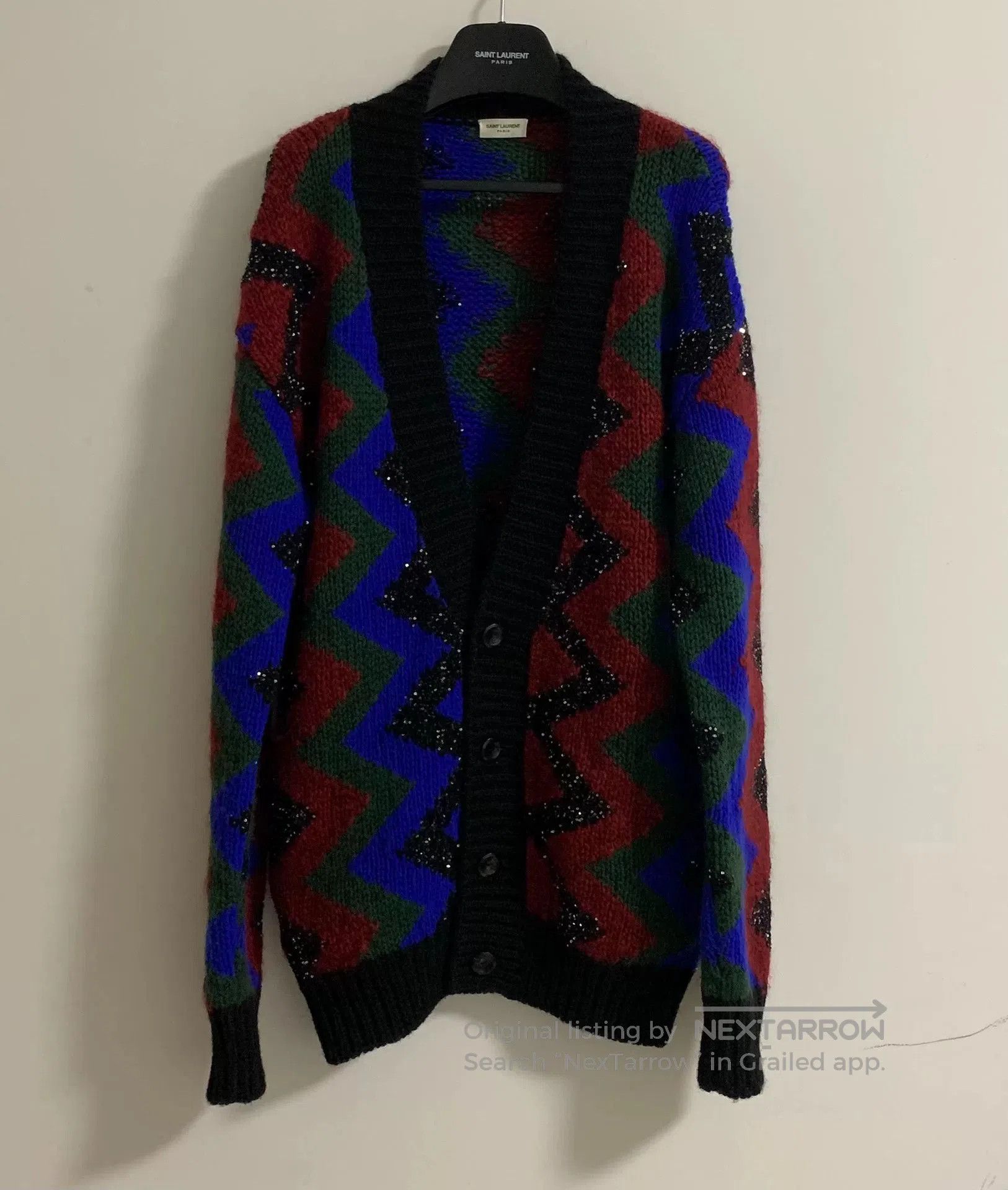 Saint Laurent Paris Saint Laurent Colorful Sequin Cardigan. Size M / US 6-8 / IT 42-44 - 1 Thumbnail
