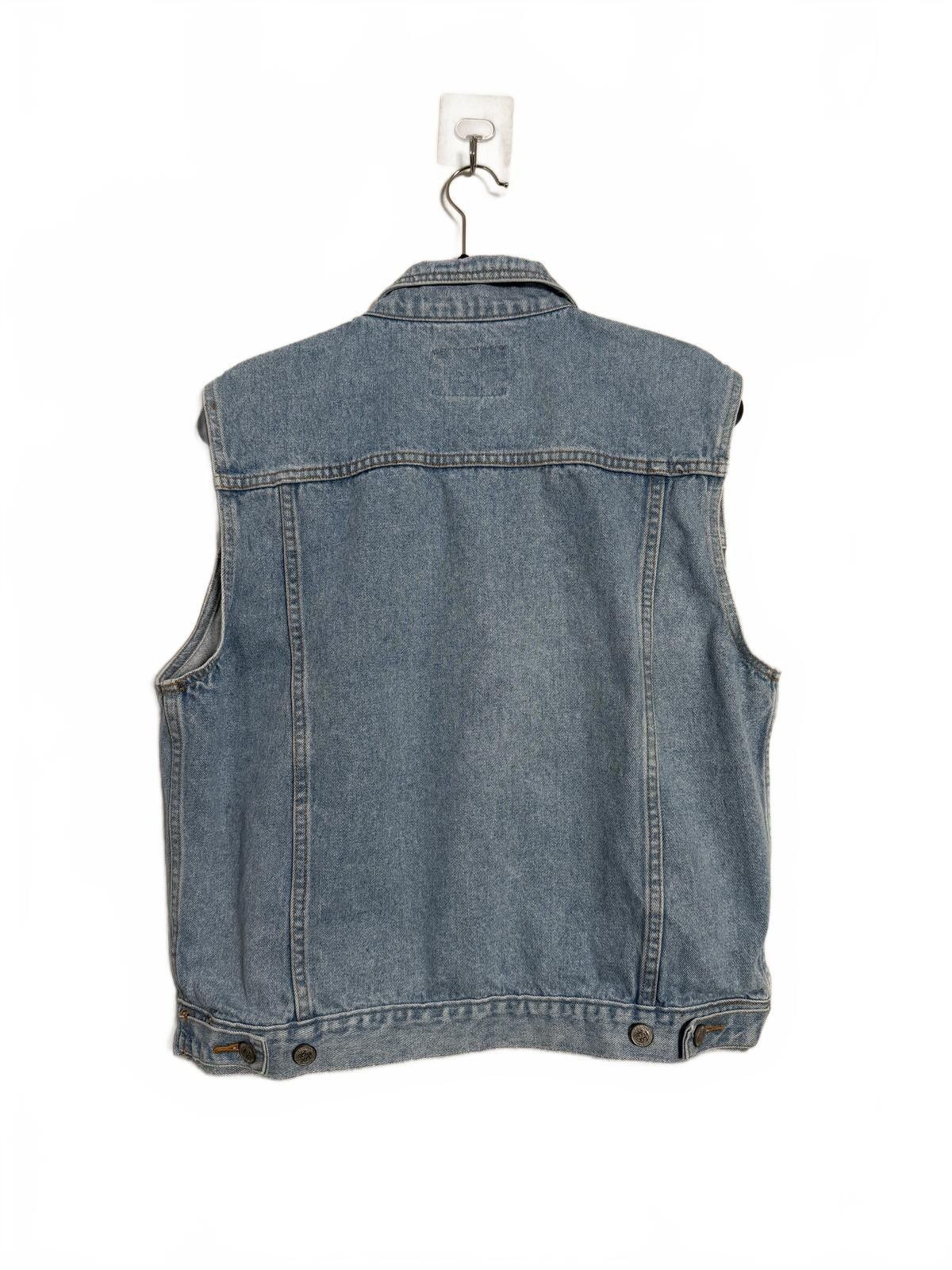 Other Vintage 80s Gitano Light Wash Denim Vest Sleeveless Jacket Size L / US 10 / IT 46 - 5 Thumbnail