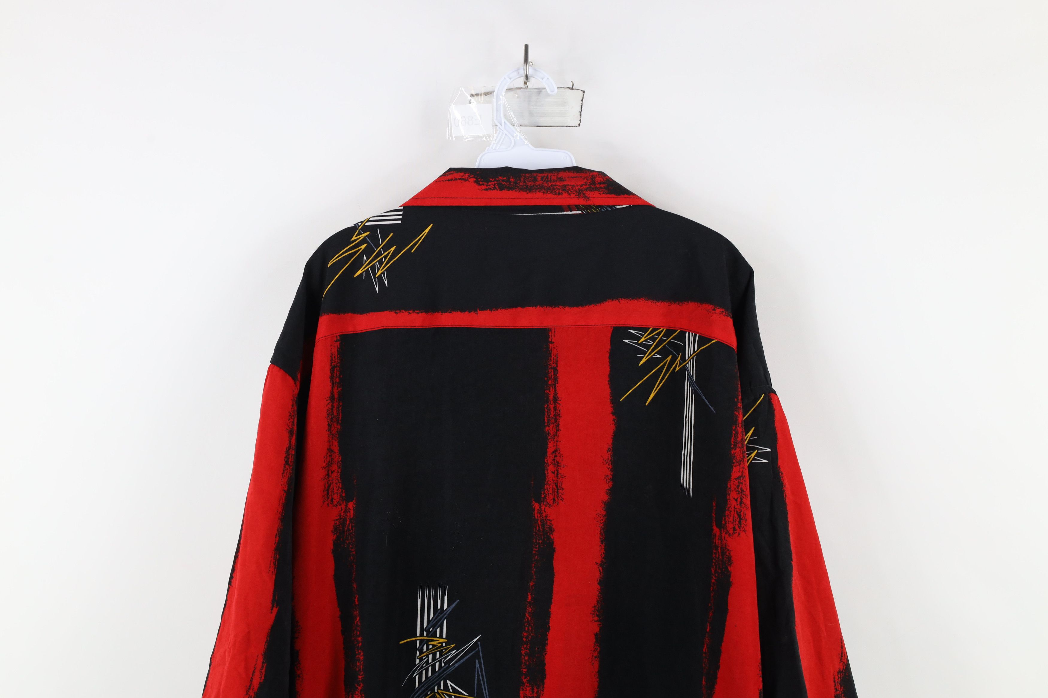 Vintage Vintage 90s Y2K Streetwear Geometric Bowling Button Shirt Size US XXL / EU 58 / 5 - 10 Thumbnail