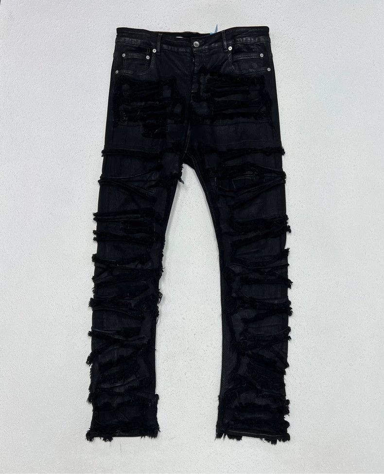 Rick Owens Rick Owens Erosion knife cuts wax surface to make worn trou Size US 34 / EU 50 - 1 Thumbnail