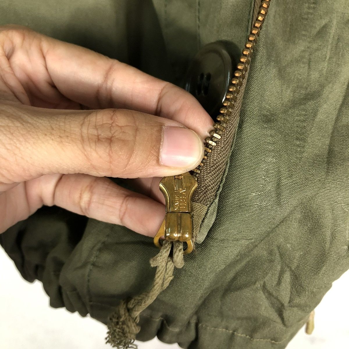 Buzz Rickson's 🔥TRUE VINTAGE SLANT POCKET CARGO JACKET WALDES ZIPPER USA Size US M / EU 48-50 / 2 - 16 Thumbnail