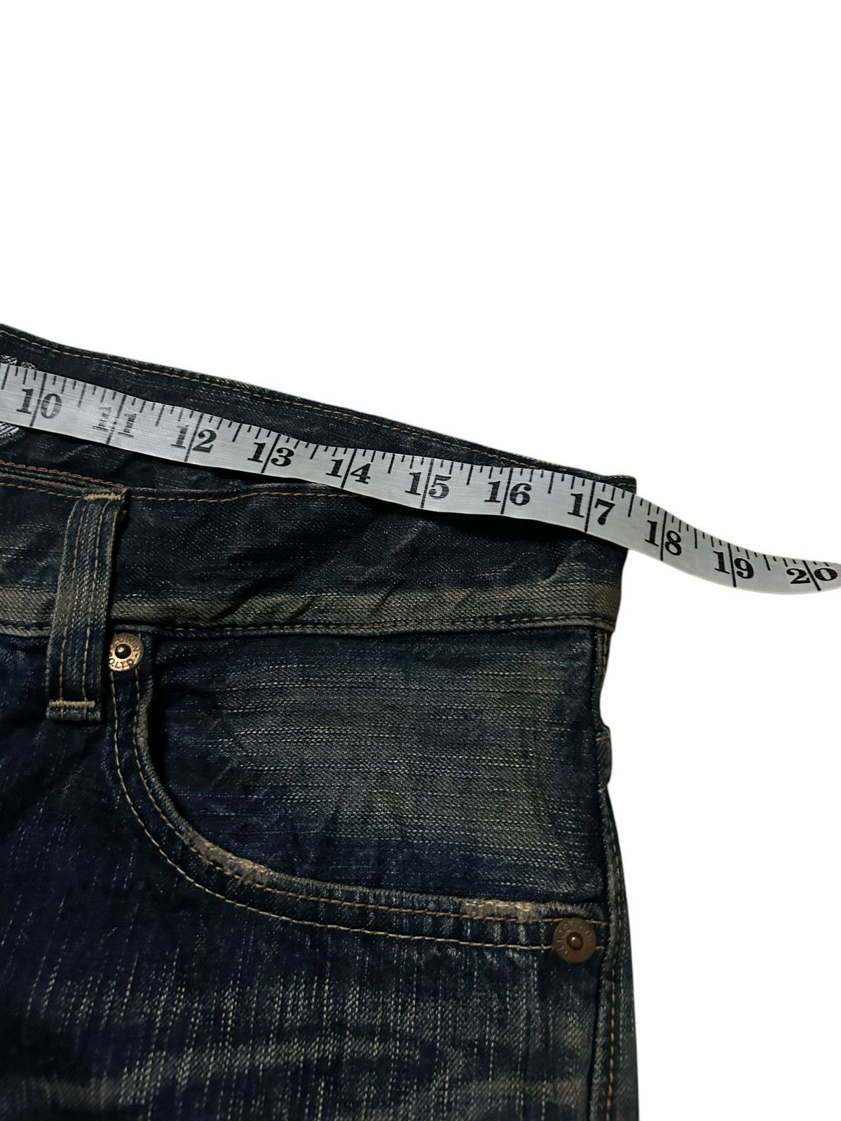 Edwin × If Six Was Nine × Kapital FLARE EDWIN BLUETRIP Distressed Japanese Punk Style Denim 🎌🎌 Size US 35 - 20 Thumbnail