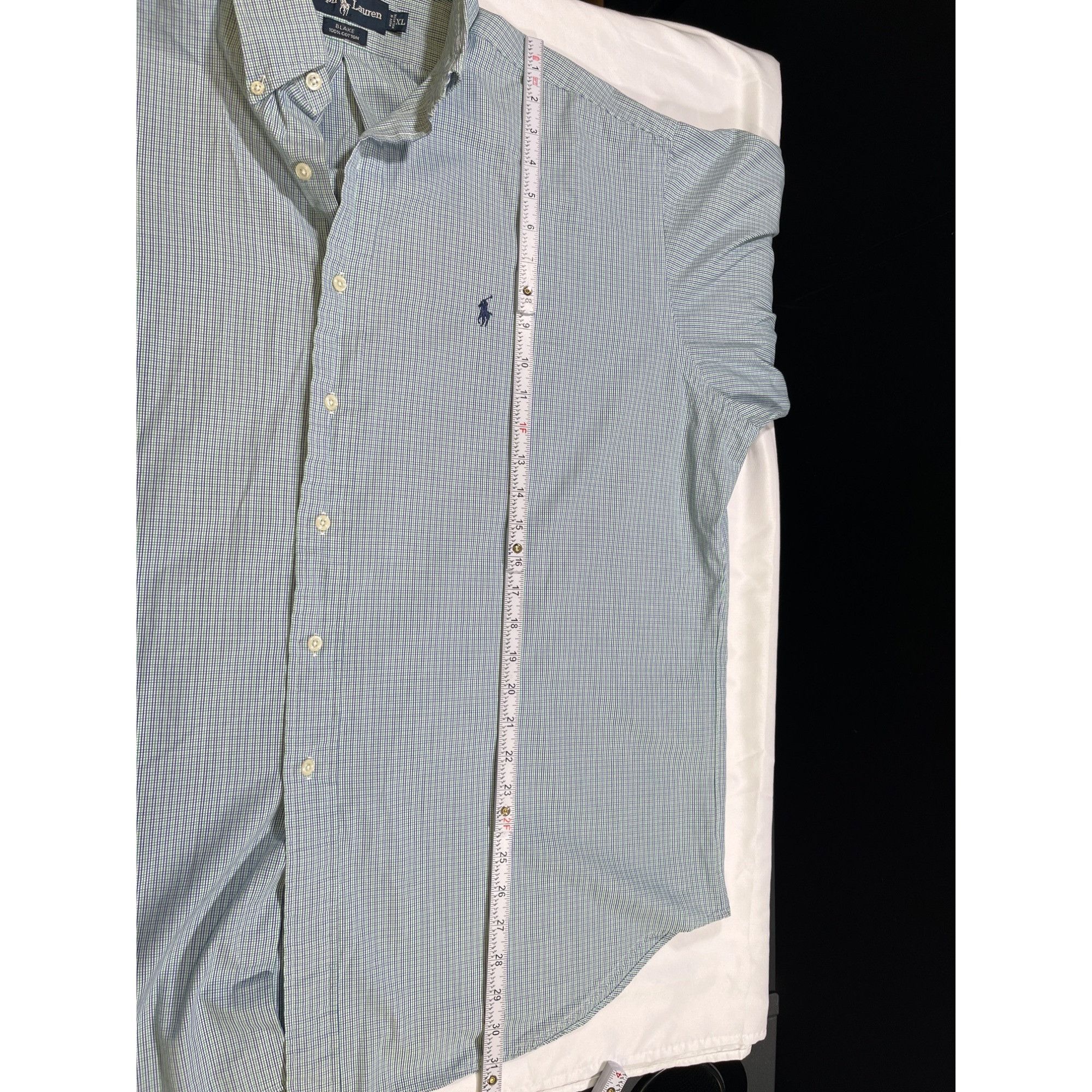 Ralph Lauren Ralph Lauren SKU 7741 Mens Blue and Green Plaid Long Sleeve Size US XL / EU 56 / 4 - 5 Thumbnail