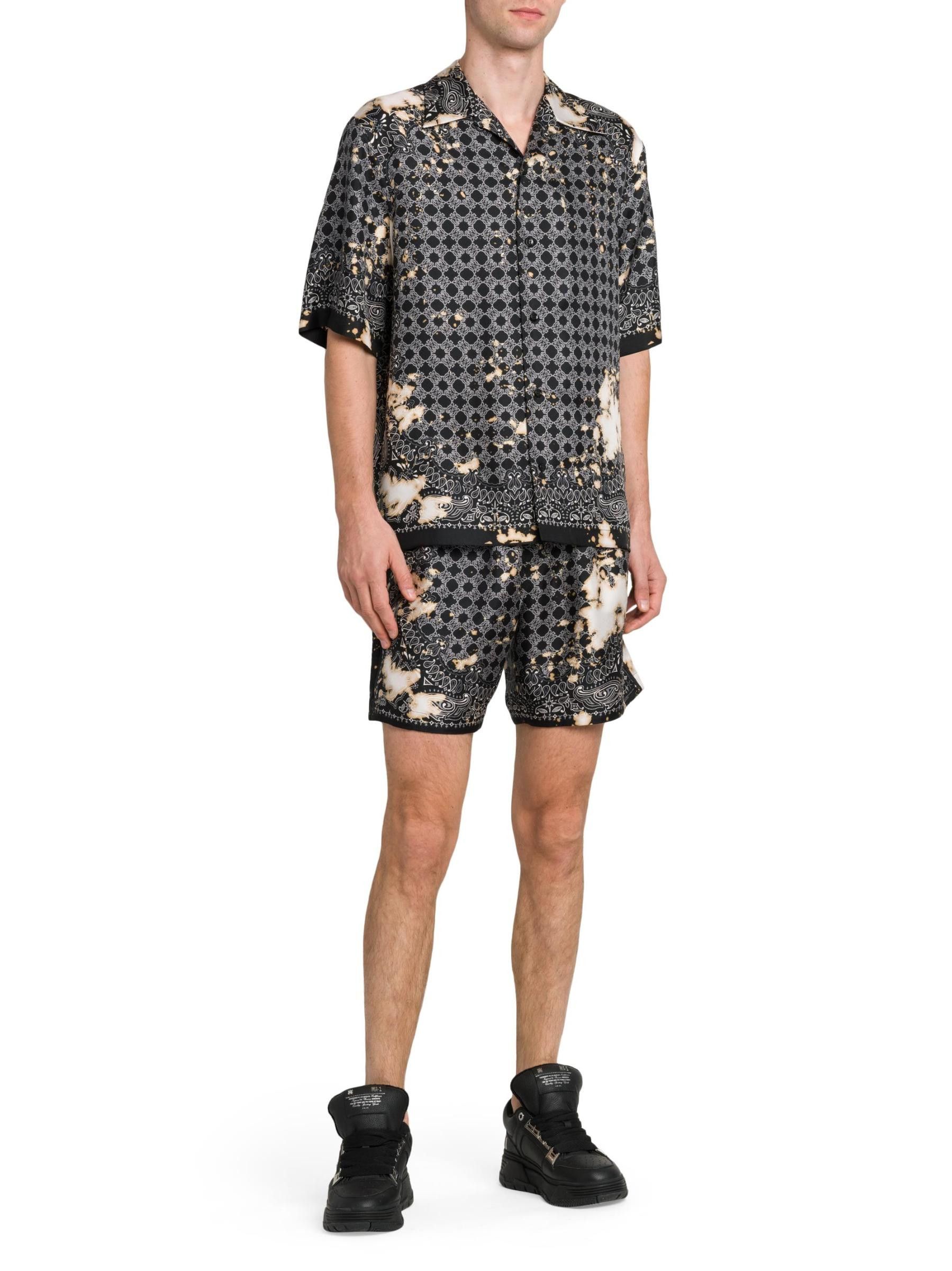 Amiri os11x1225 Bleach Bandana Silk Drawstring Shorts Multicolor Size US 30 / EU 46 - 6 Thumbnail