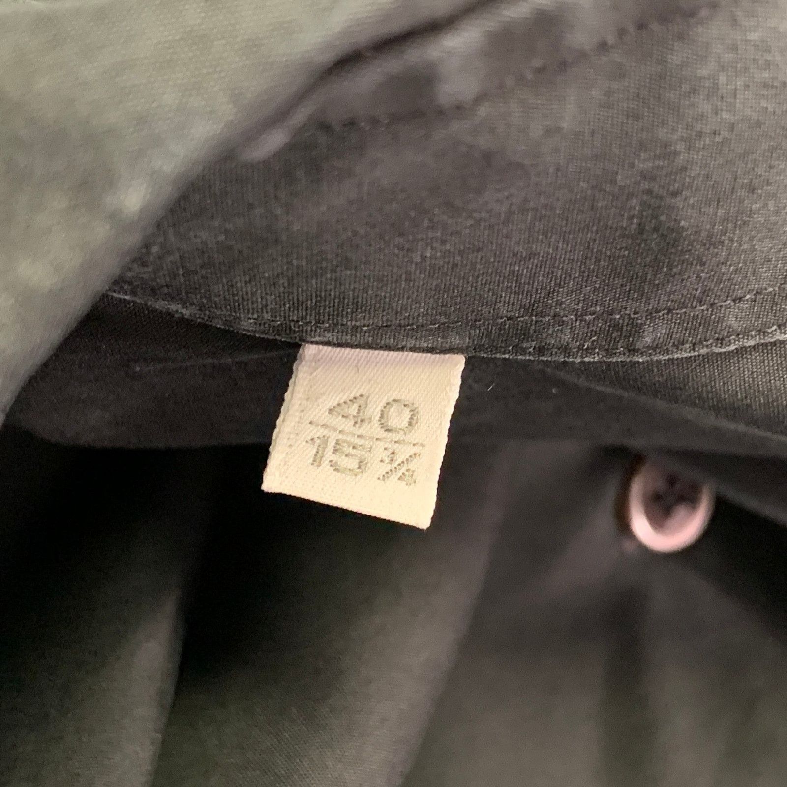 Lanvin LANVIN Size 40 Black Cotton Spread Collar Long Sleeve Shirt Size US L / EU 52-54 / 3 - 6 Thumbnail