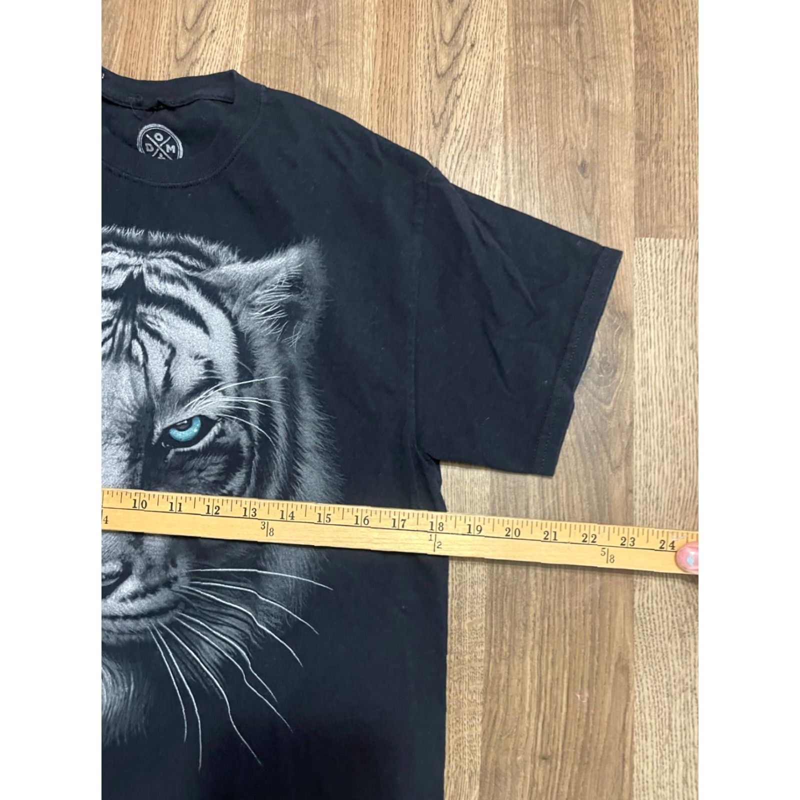 Vintage DOM Shirt Women's Medium Black Printed White Tiger Face Shirt Size M / US 6-8 / IT 42-44 - 7 Thumbnail
