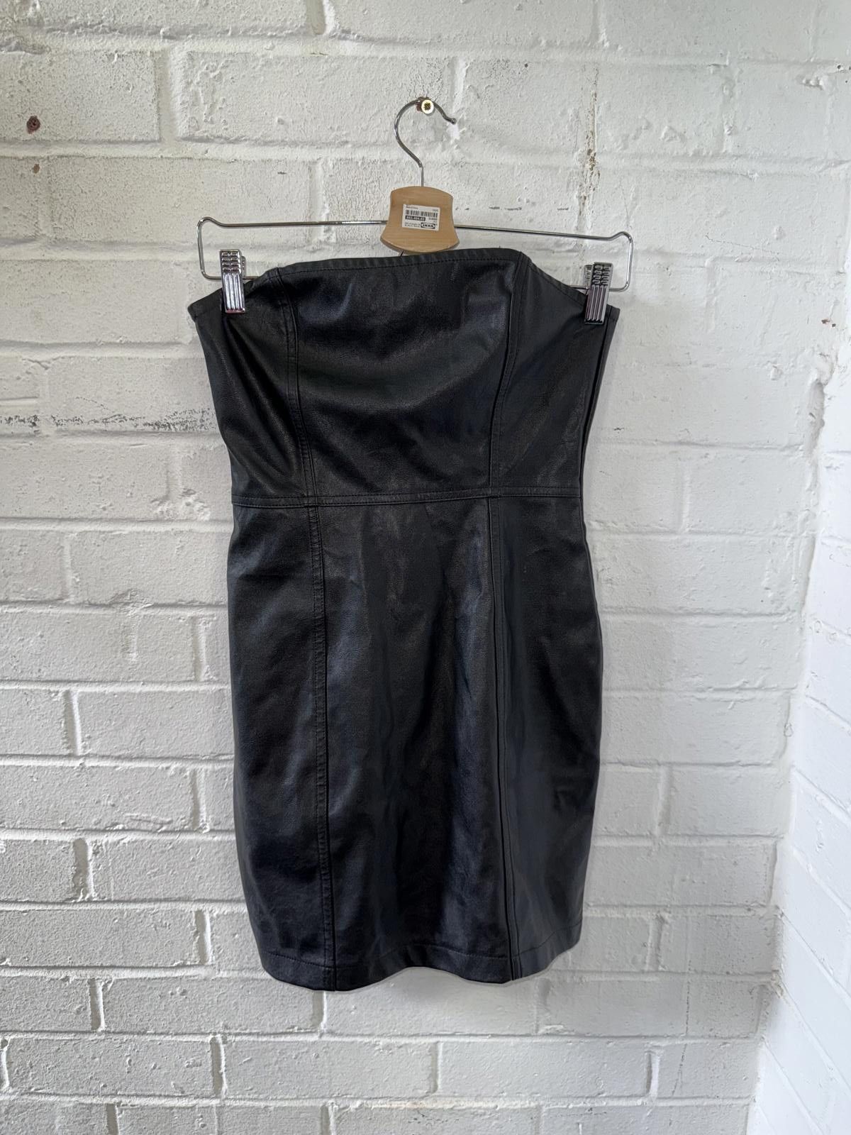 Divided Stylish Black Leather Dress by Divided Size ONE SIZE - 4 Thumbnail