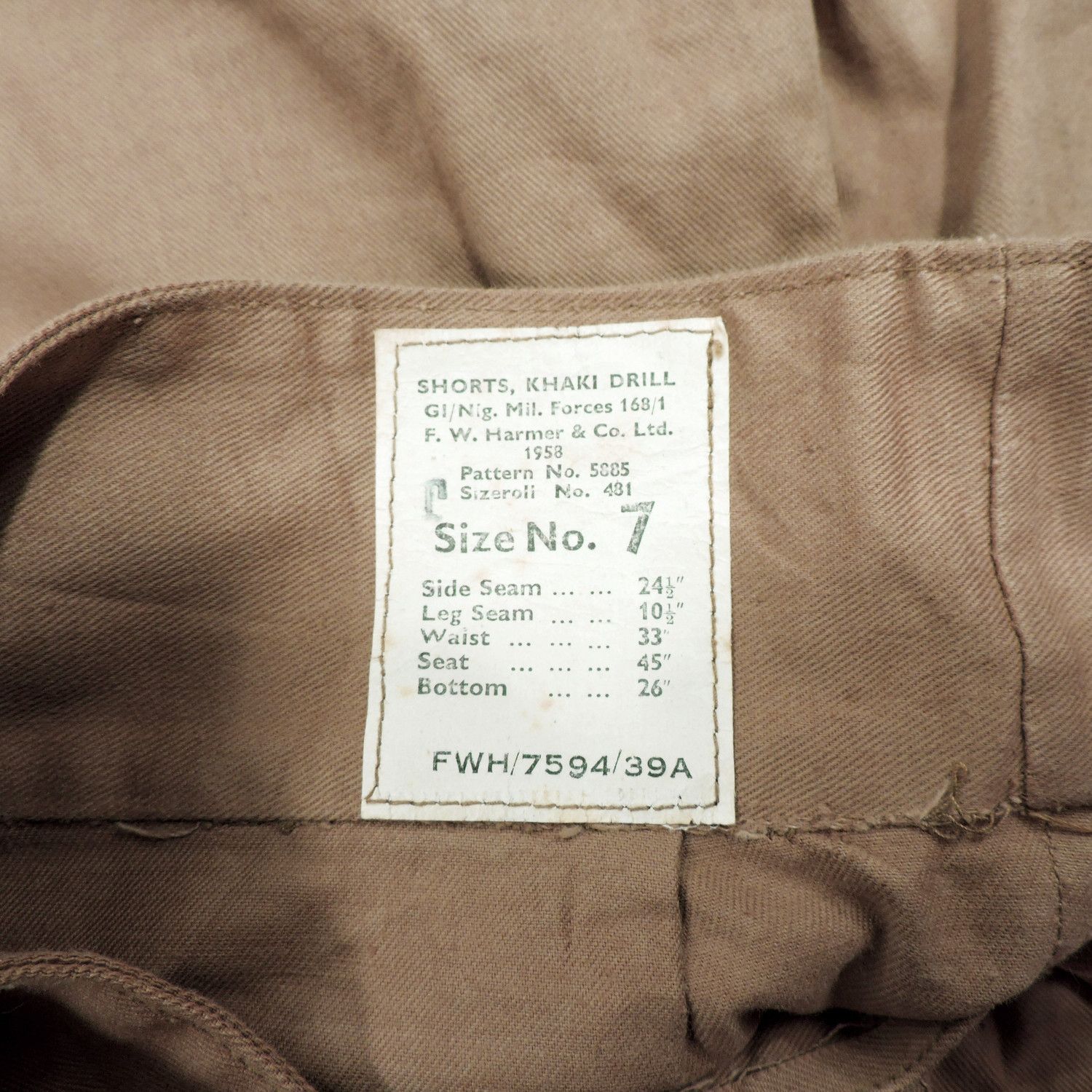 Vintage 50’S BRITISH ARMY GURKHA SHORT PANTS Size US 30 / EU 46 - 3 Thumbnail