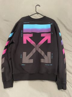 Black diagonal shop gradient crewneck sweatshirt