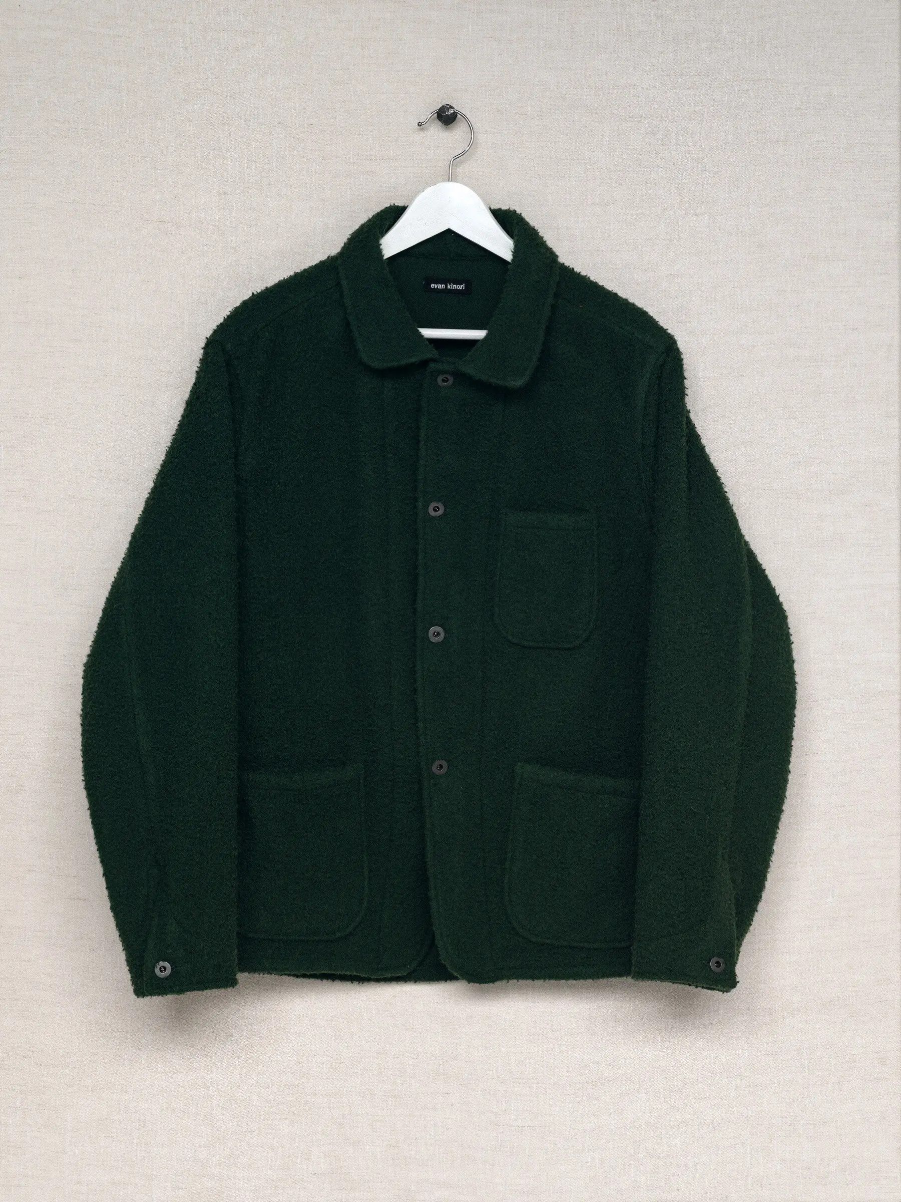 Evan Kinori Evan Kinori Green Casentino Wool Three Pocket Jacket Size US S / EU 44-46 / 1 - 2 Thumbnail