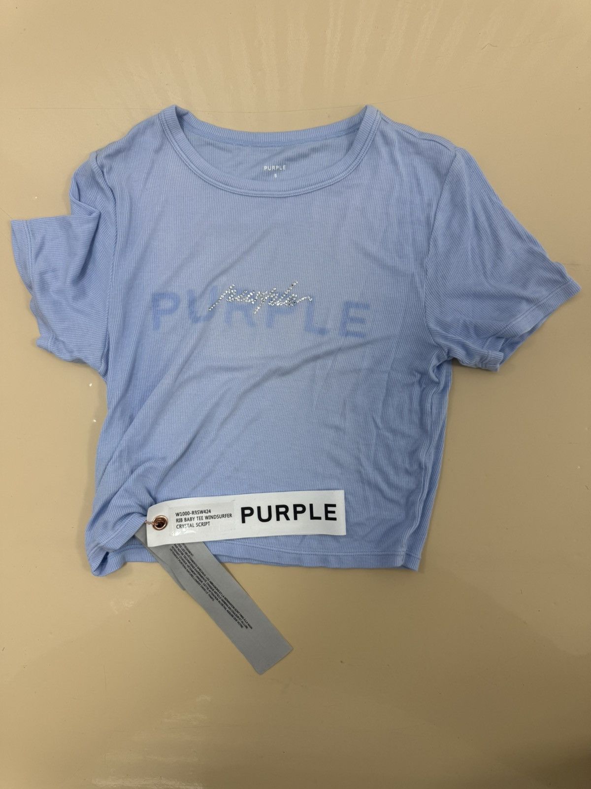 Other Purple Brand Rib Baby Tee Size S / US 4 / IT 40 - 1 Thumbnail