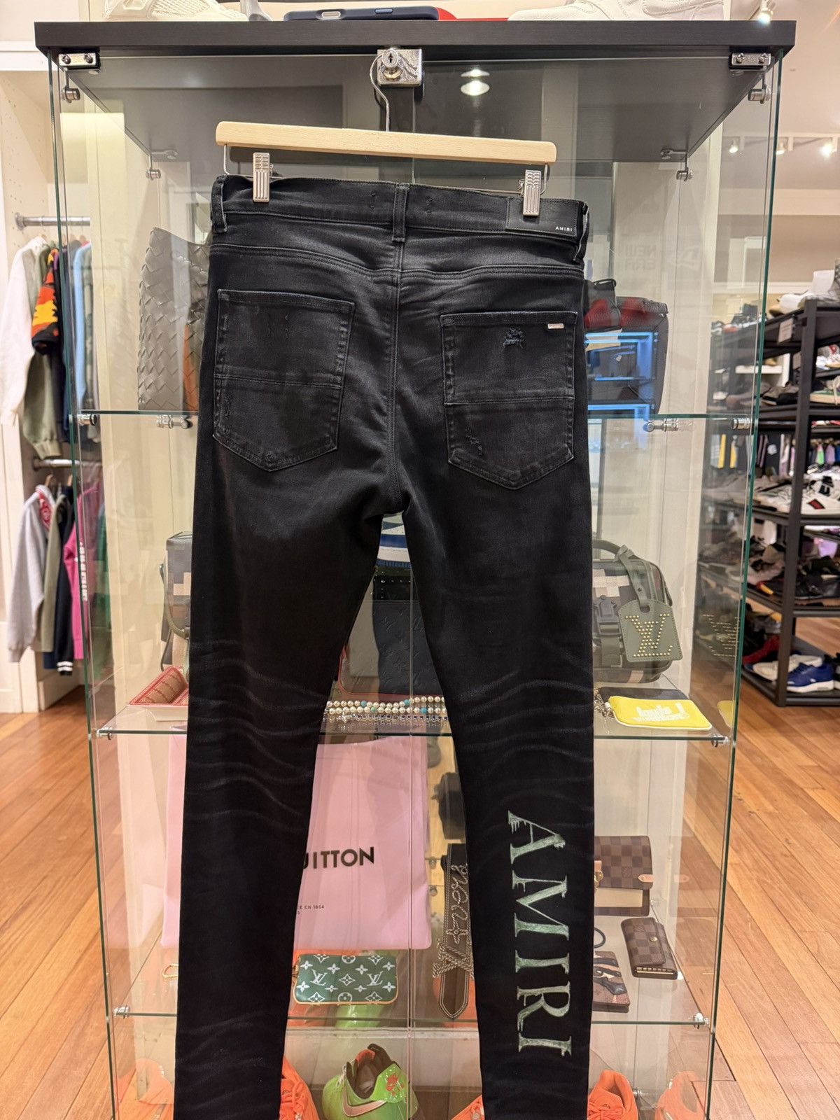 Amiri Amiri Watercolor Logo Ripped Denim Jeans Size US 34 / EU 50 - 2 Thumbnail