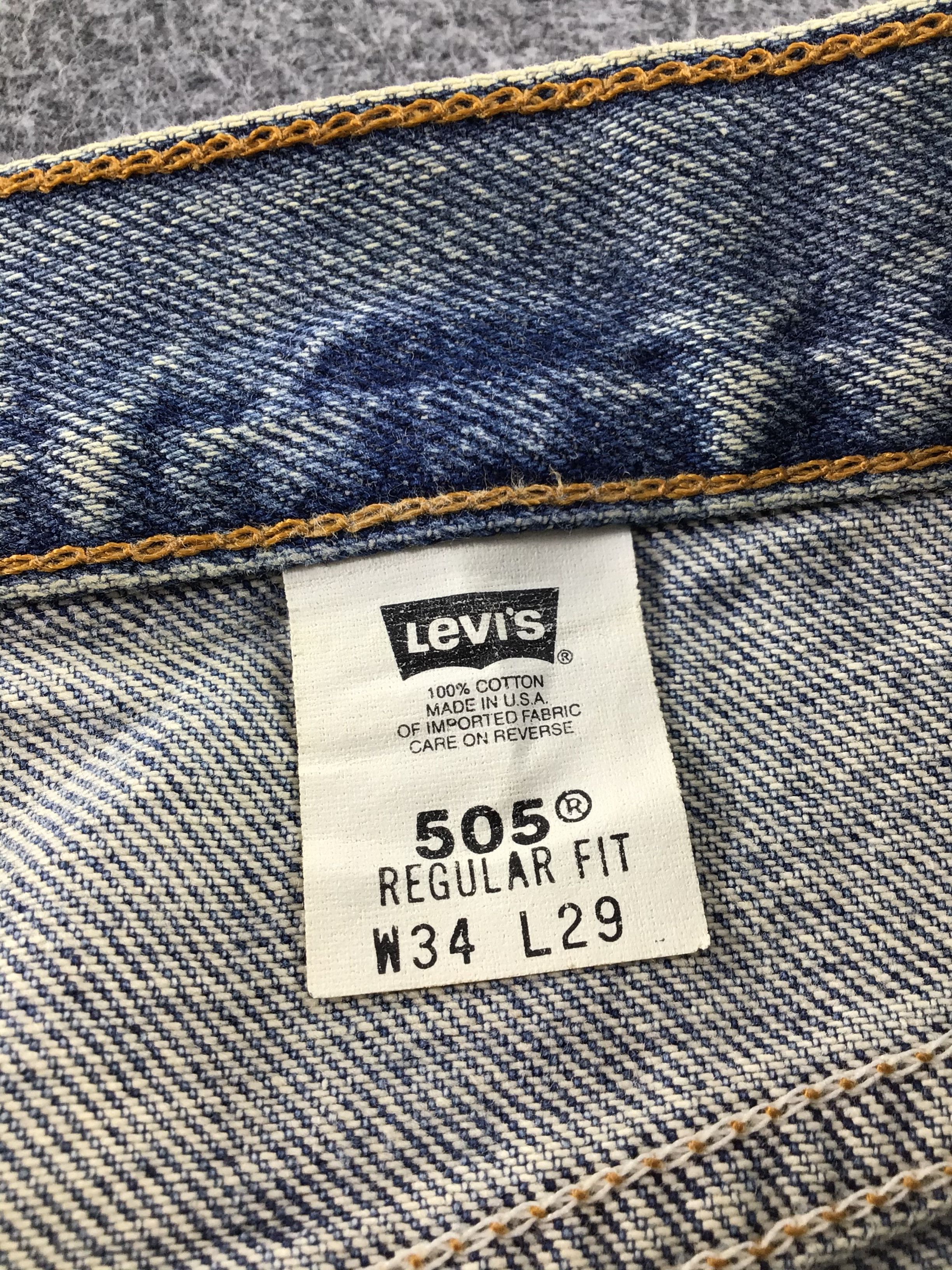 Levi's 90s Vintage Levis 505 Jeans-JM378 Size US 35 - 10 Thumbnail
