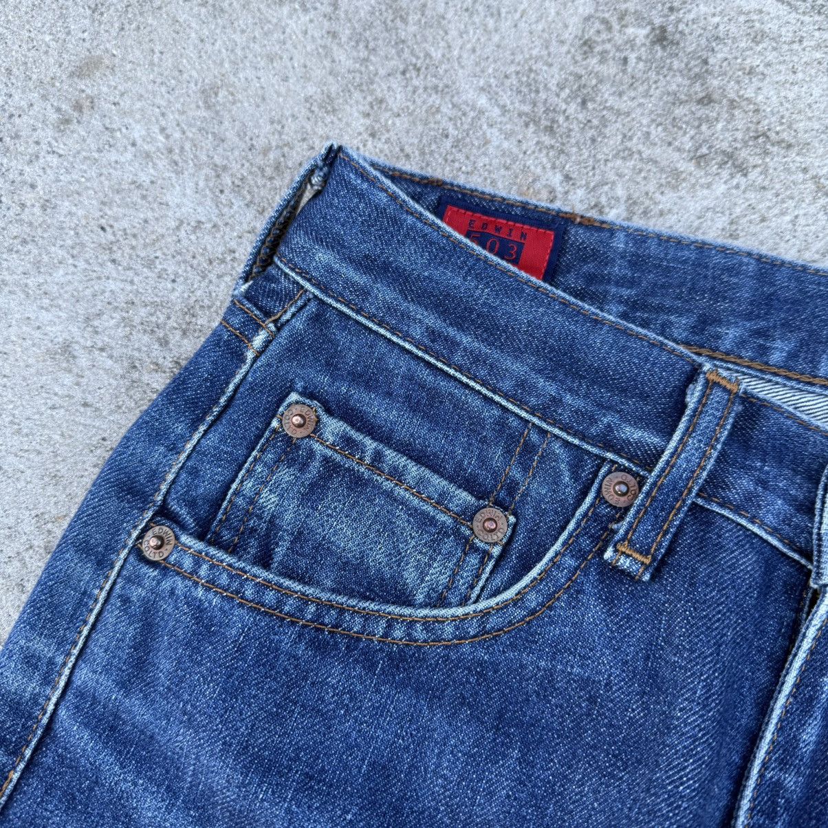 Edwin Edwin Men’s 503 Regular Straight Jeans Blue Selvedge Denim Size US 28 / EU 44 - 9 Thumbnail
