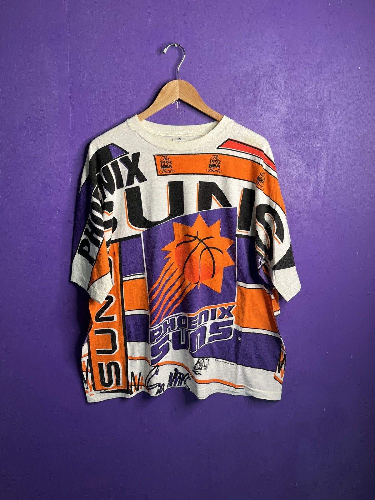 NBA × Vintage Vintage 1993 Phoenix Suns NBA finals AOP t-shirt Size US XXL / EU 58 / 5 - 1 Thumbnail